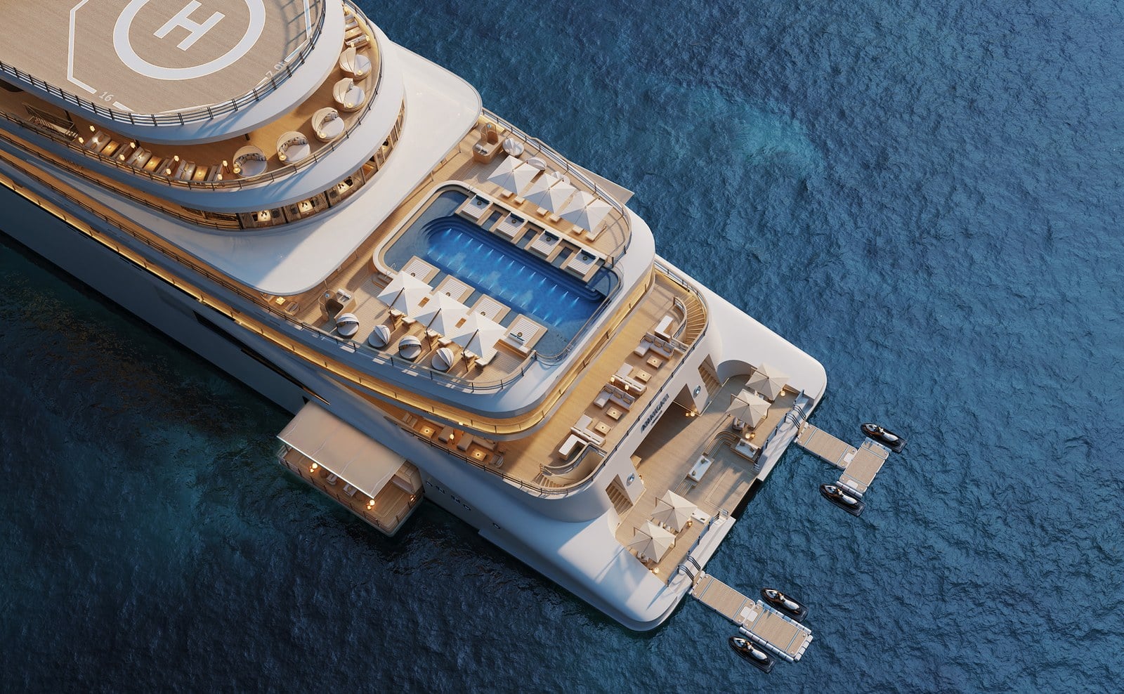 Aman at Sea Amangati stern beach club marina terrace opening directly onto the ocean
