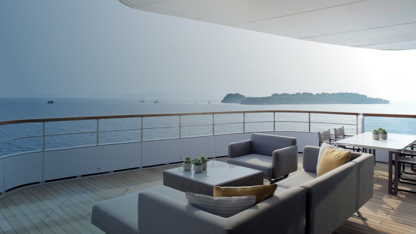 The Ritz-Carlton Yacht Collection spacious residential terrace suite interior