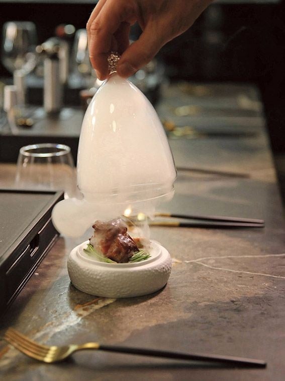 Scenic Eclipse Chef's Table private 10-course degustation dining experience