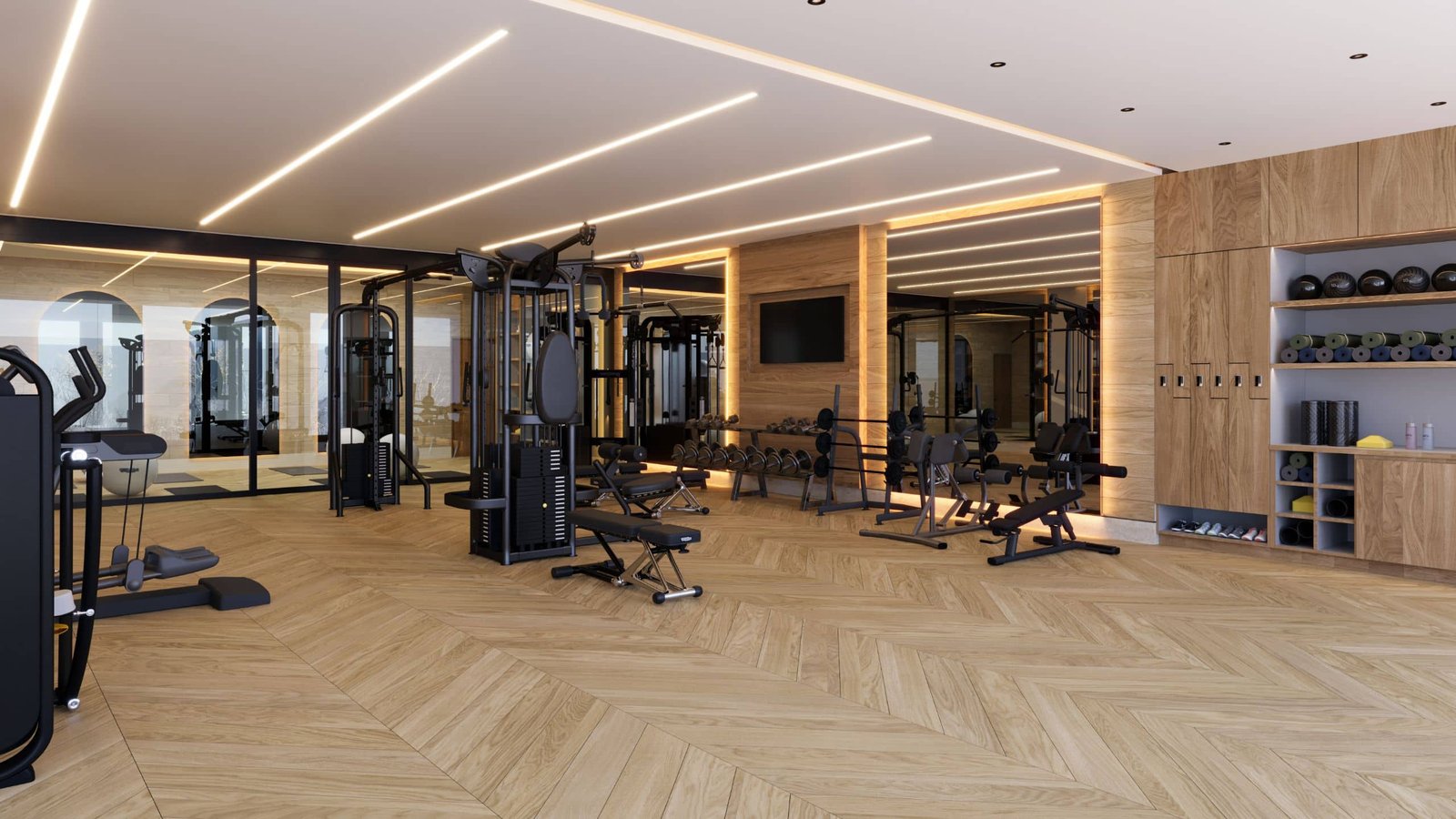 State-of-the-art fitness and wellness center with Technogym equipment