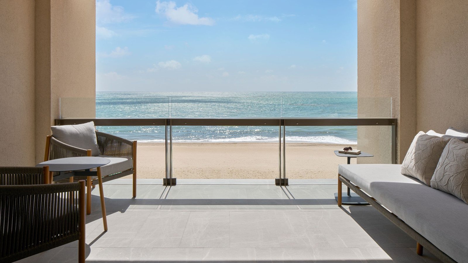 Suite private terrace overlooking Caribbean Sea