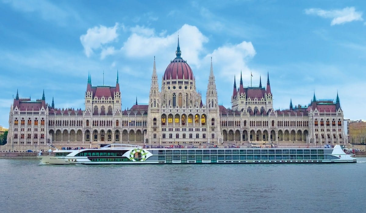 Tauck River Cruises luxury ship docked in Budapest