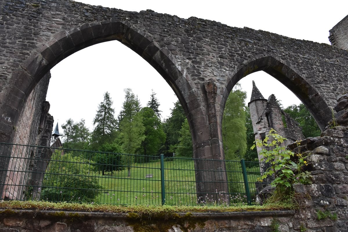 12th-century Gothic ruins of All Saints Abbey in the Black Forest National Park
