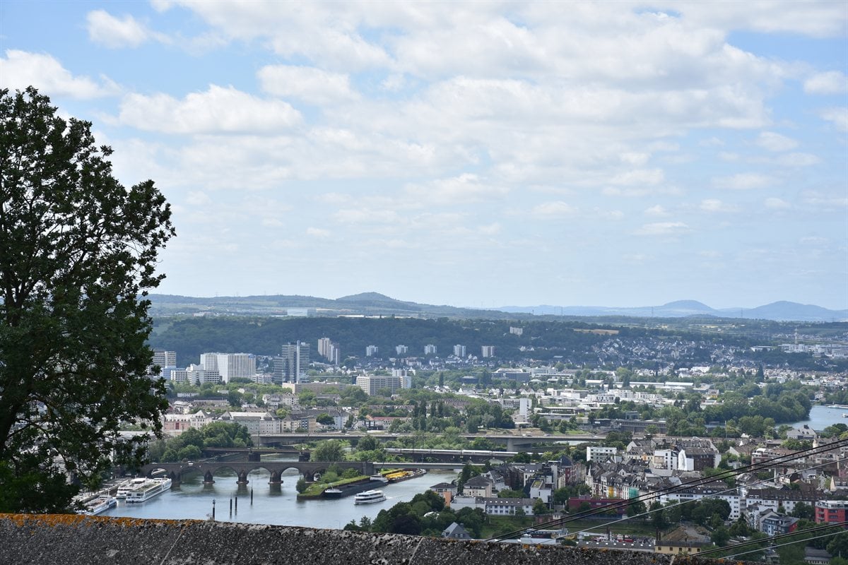 Panoramas from Ehrenbreitstein Fortress overlooking the Rhine