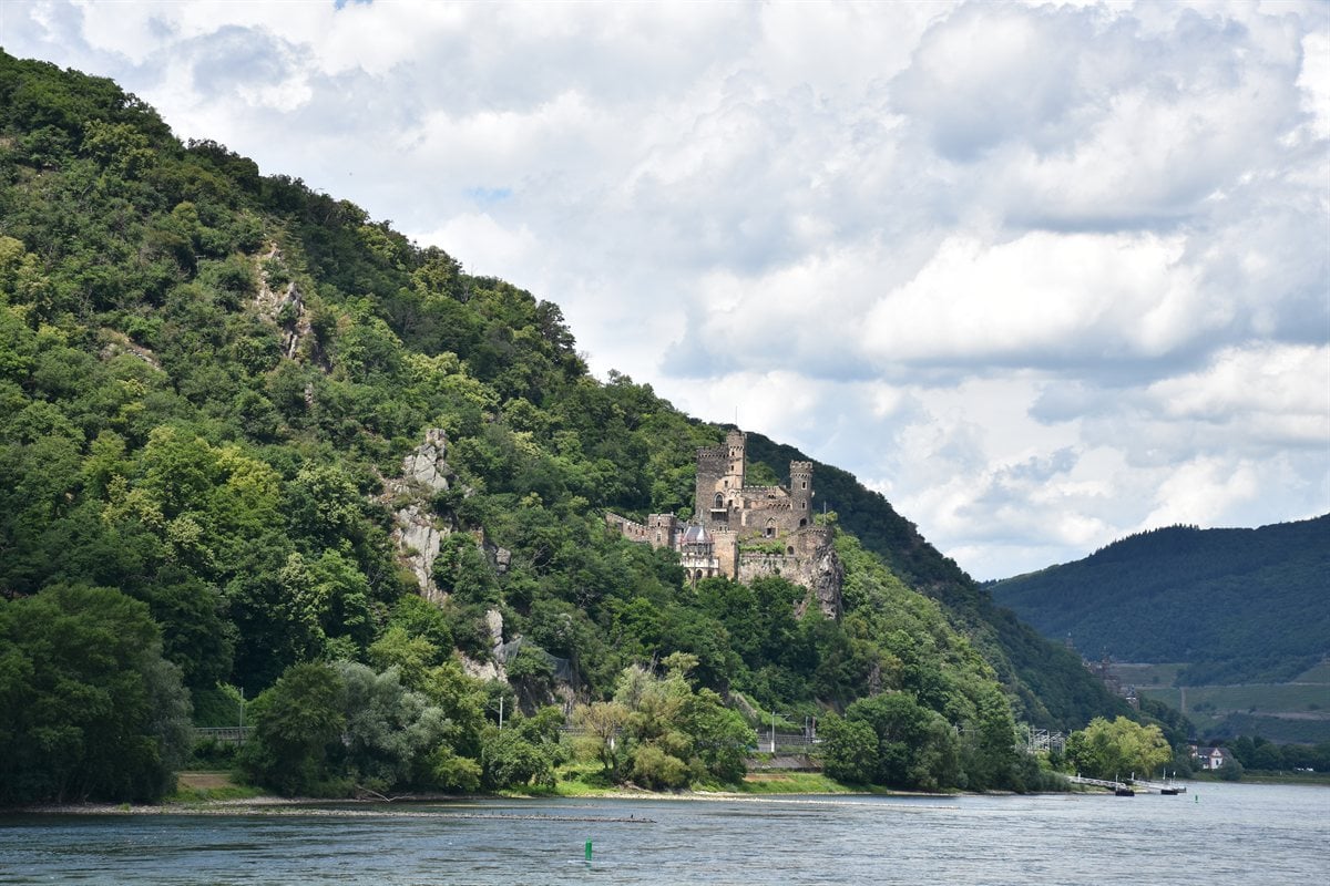 Rhine Gorge castles and dramatic hillside fortresses along the river