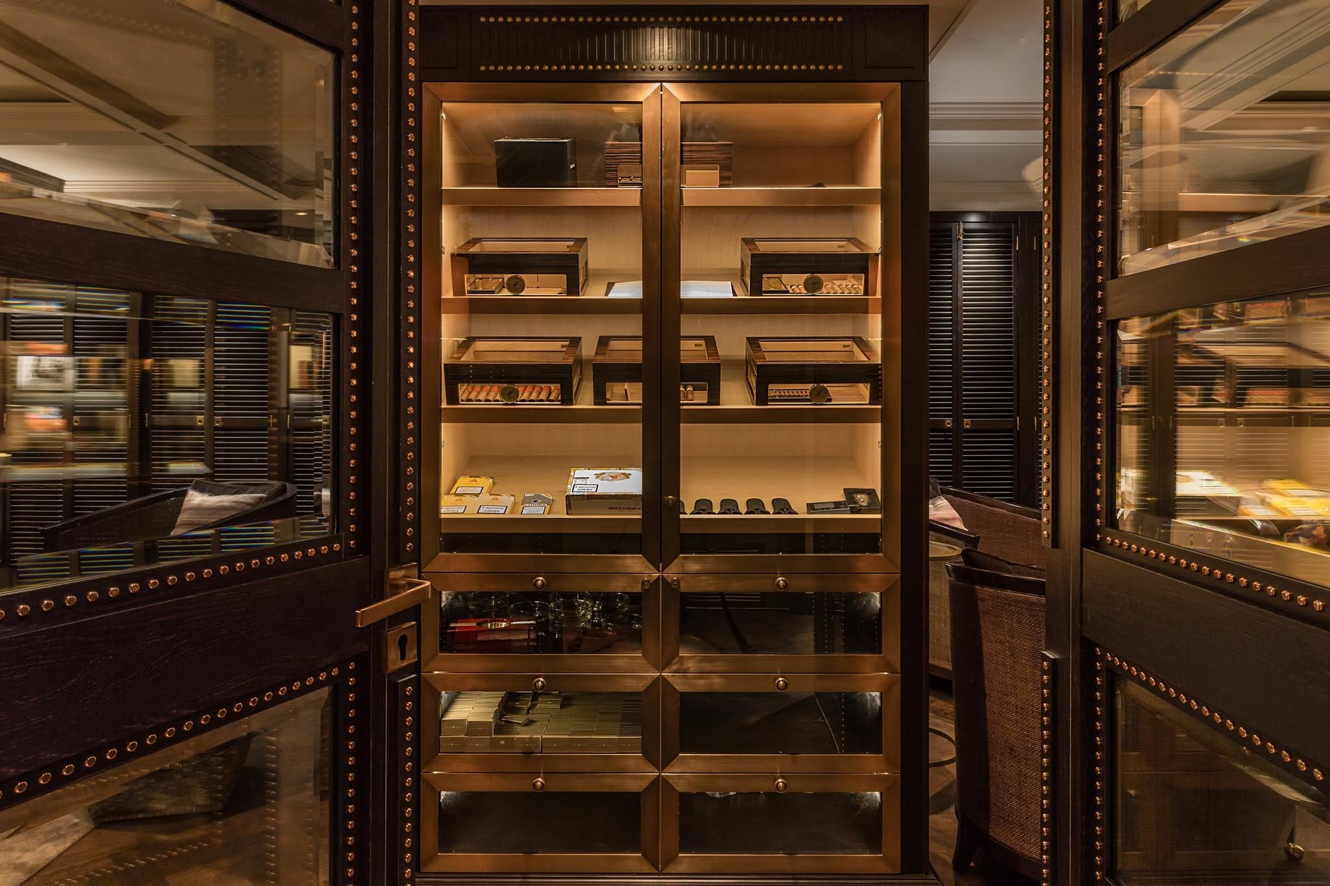 Temperature-controlled walk-in wine cellar showcase aboard Riverside Debussy
