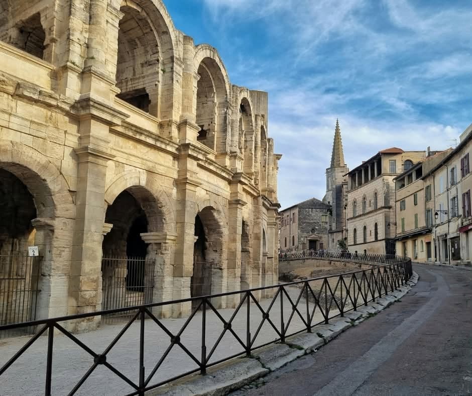 The ancient Roman Amphitheatre in Arles southern France visited on Riverside Rhône cruise