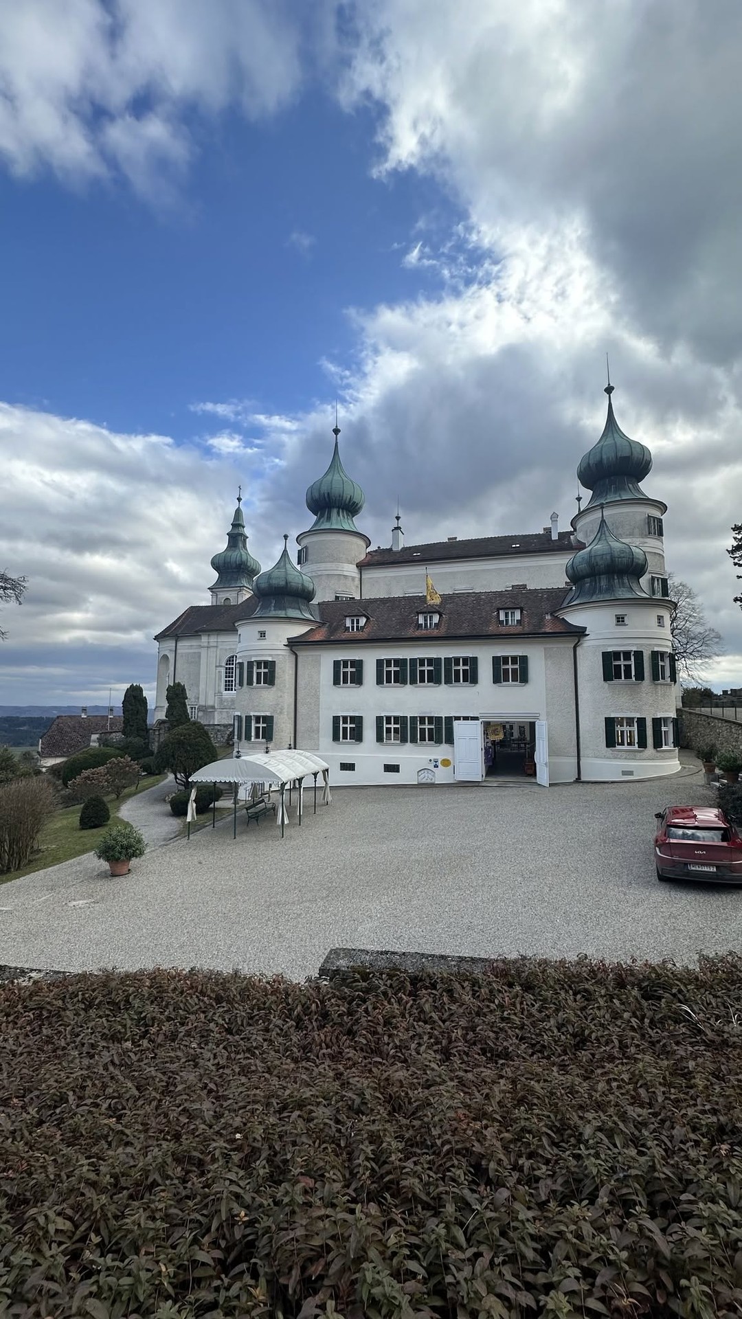 Historic European riverside monastery and castle visited during Riverside shore excursion