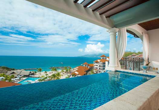 sandals grenada infinity pool balcony skypool