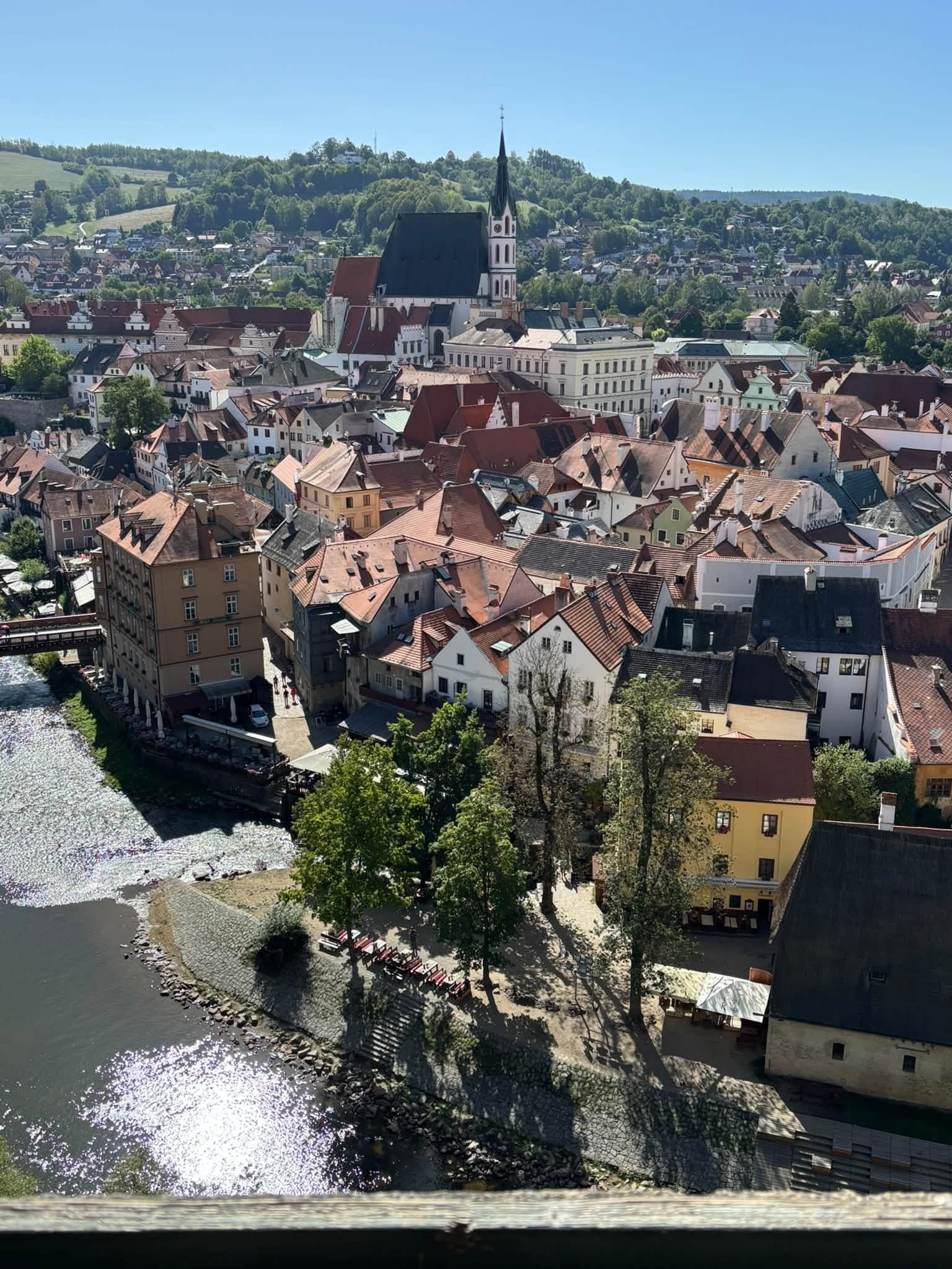 Ceský Krumlov Medieval Red Roofs and Meandering Vltava River