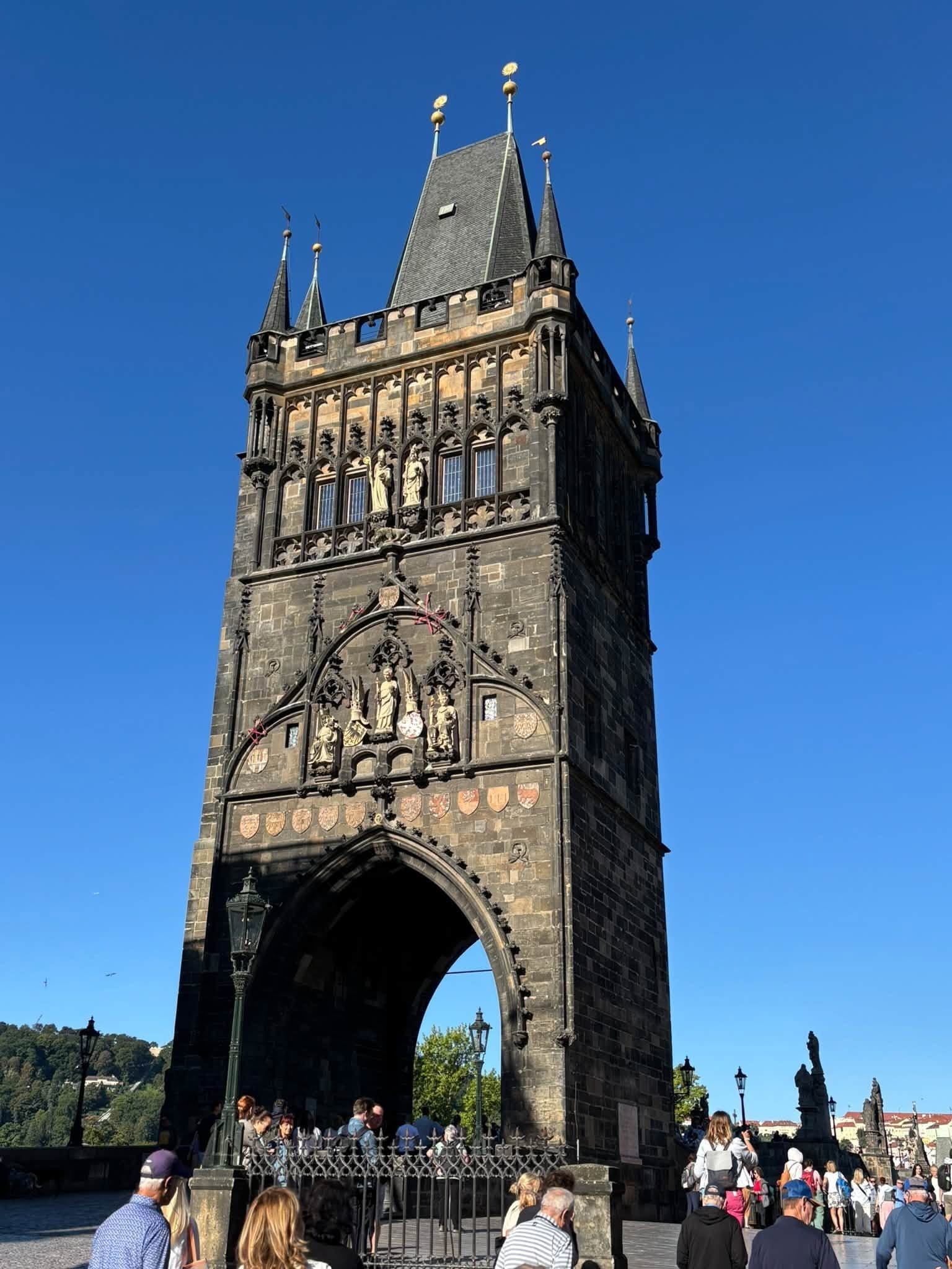 Gothic Old Town Bridge Tower at Entrance to Charles Bridge Prague