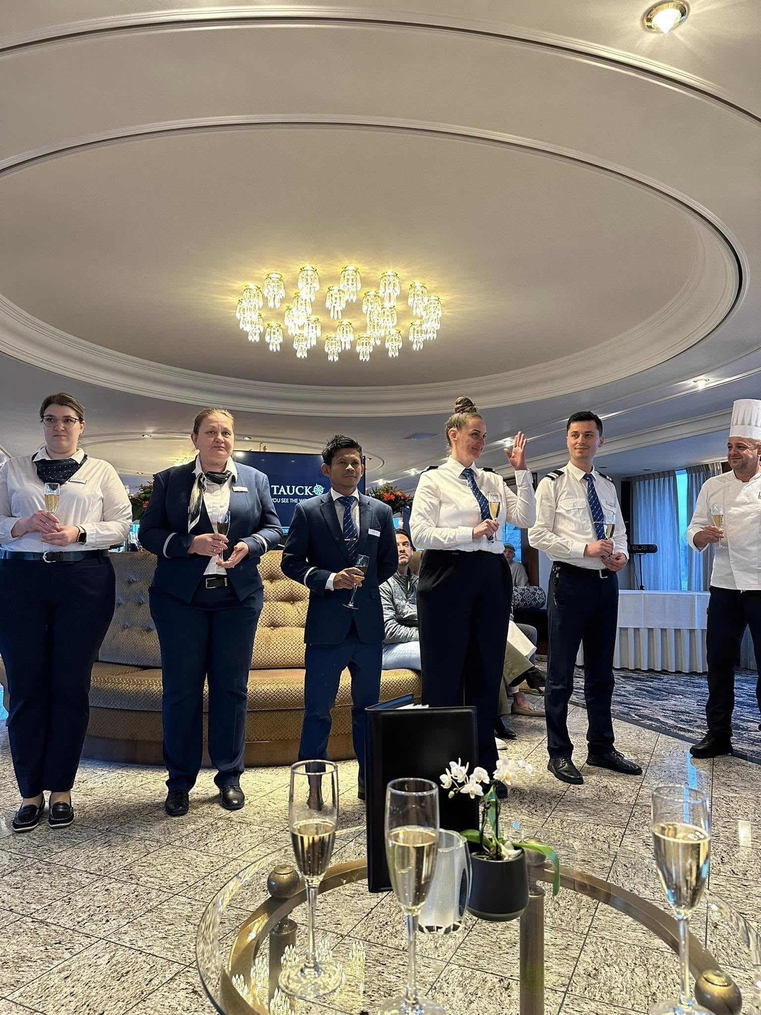 Tauck Captains Welcome Cocktail Reception and Crew Toast