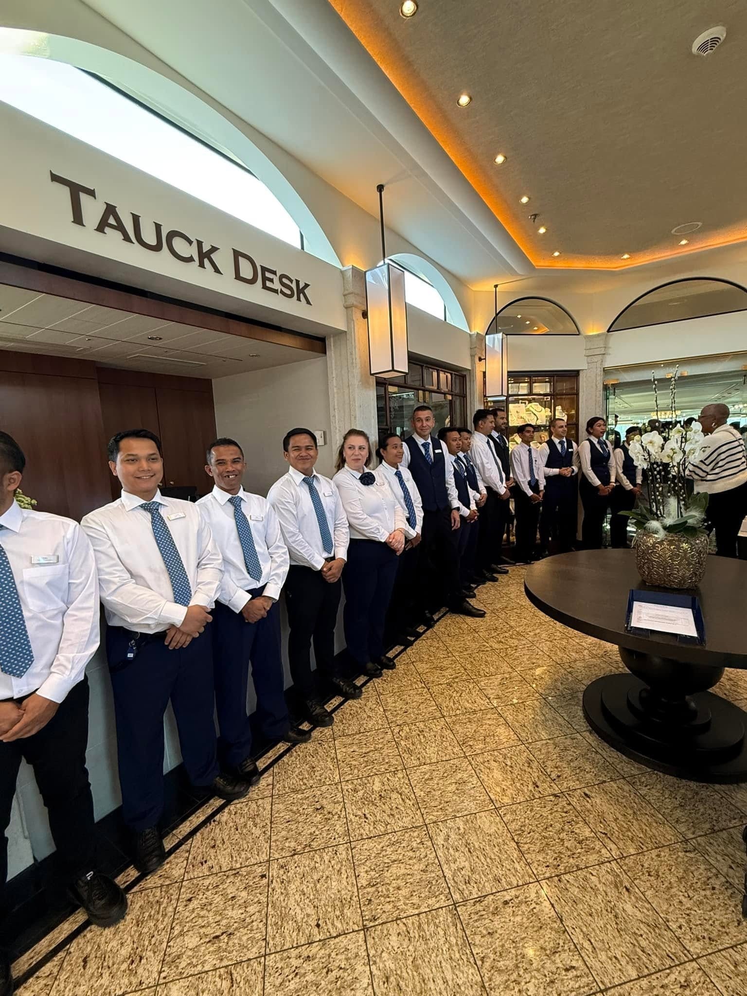 Tauck Welcome Hospitality Desk and Tour Directors