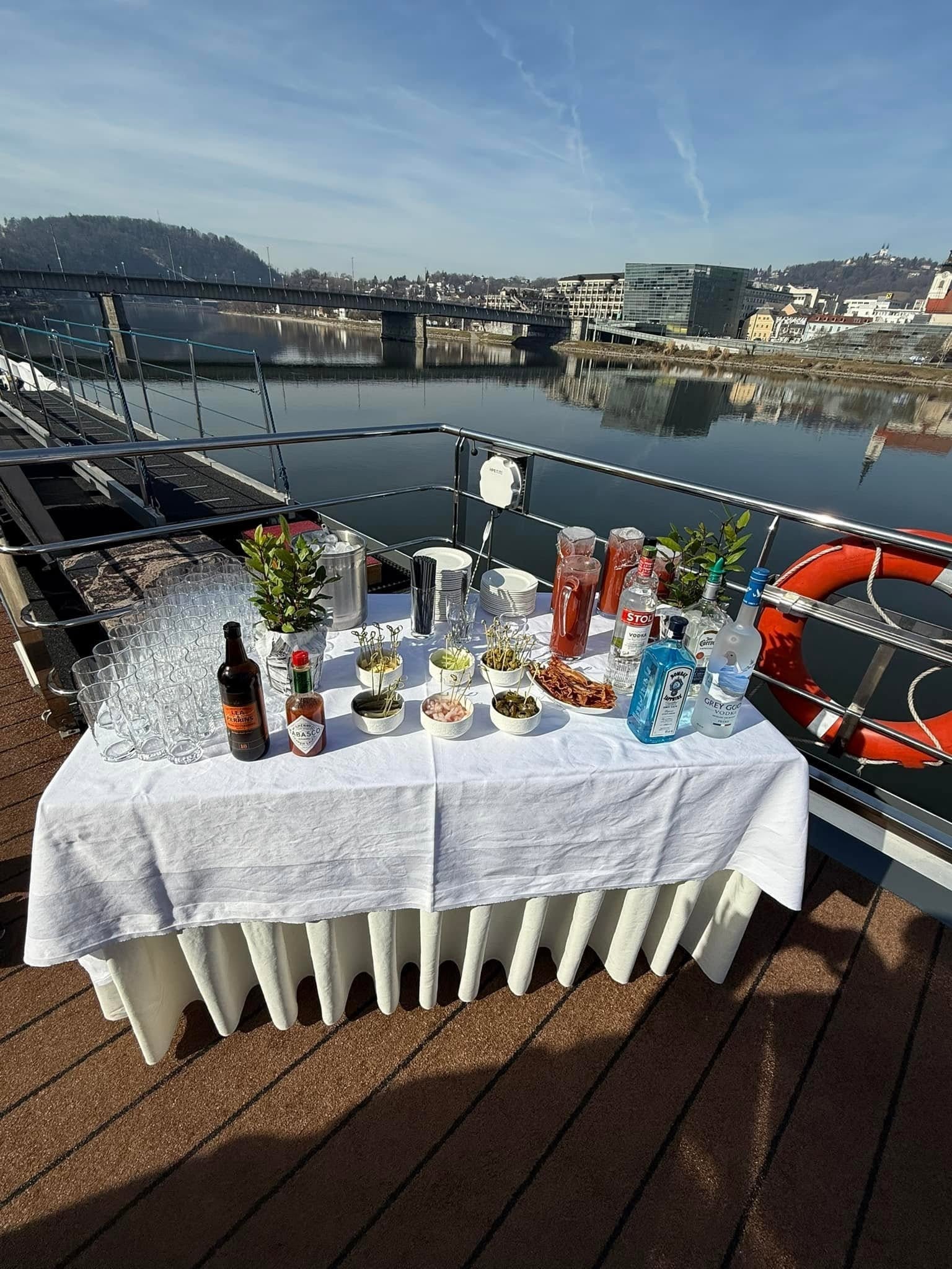 Tauck Sun Deck Champagne Toast and Scenic Cruising Relaxation