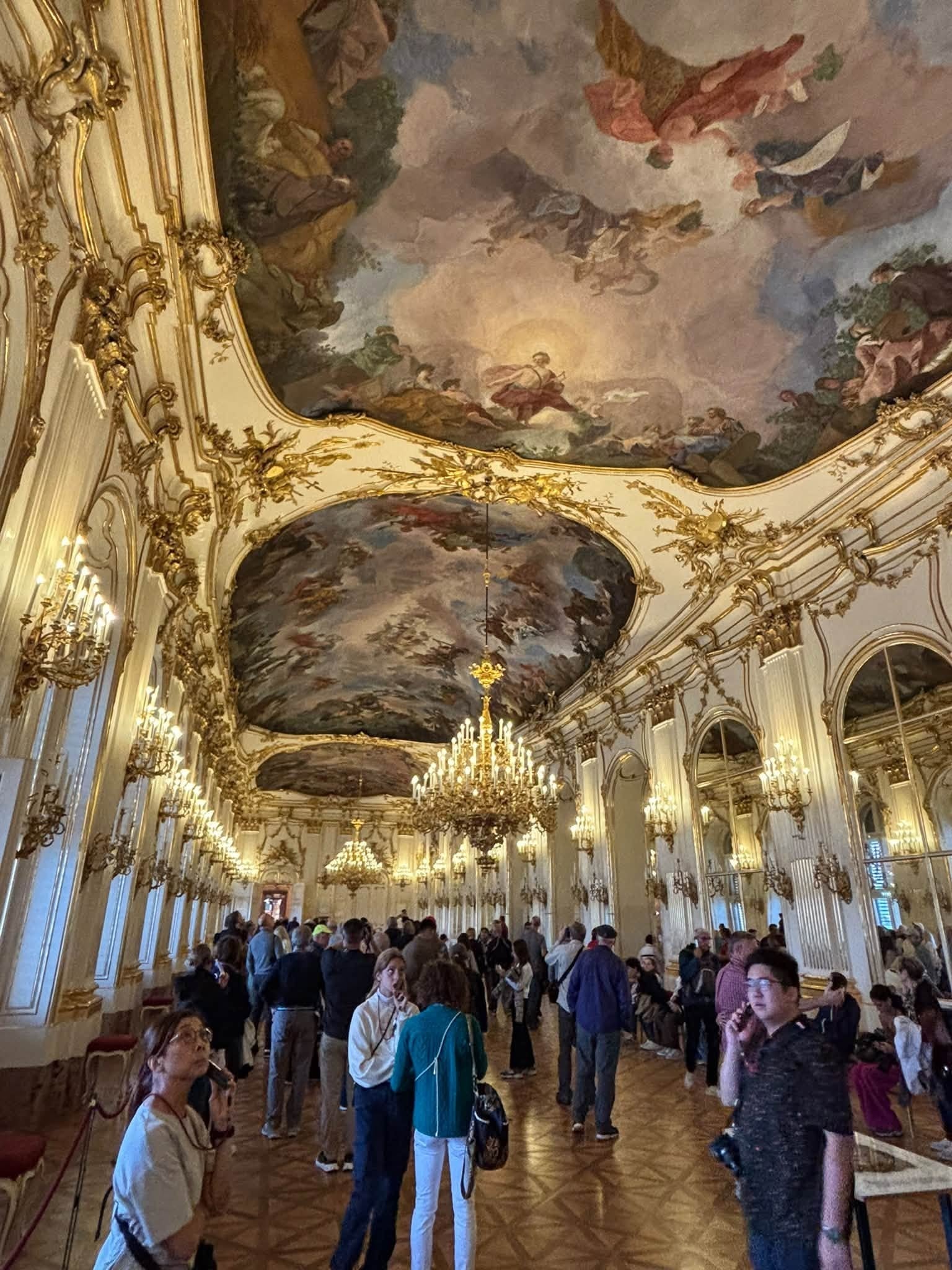 Vienna Imperial Palace Grand Ballroom with Gilded Ceiling Frescoes