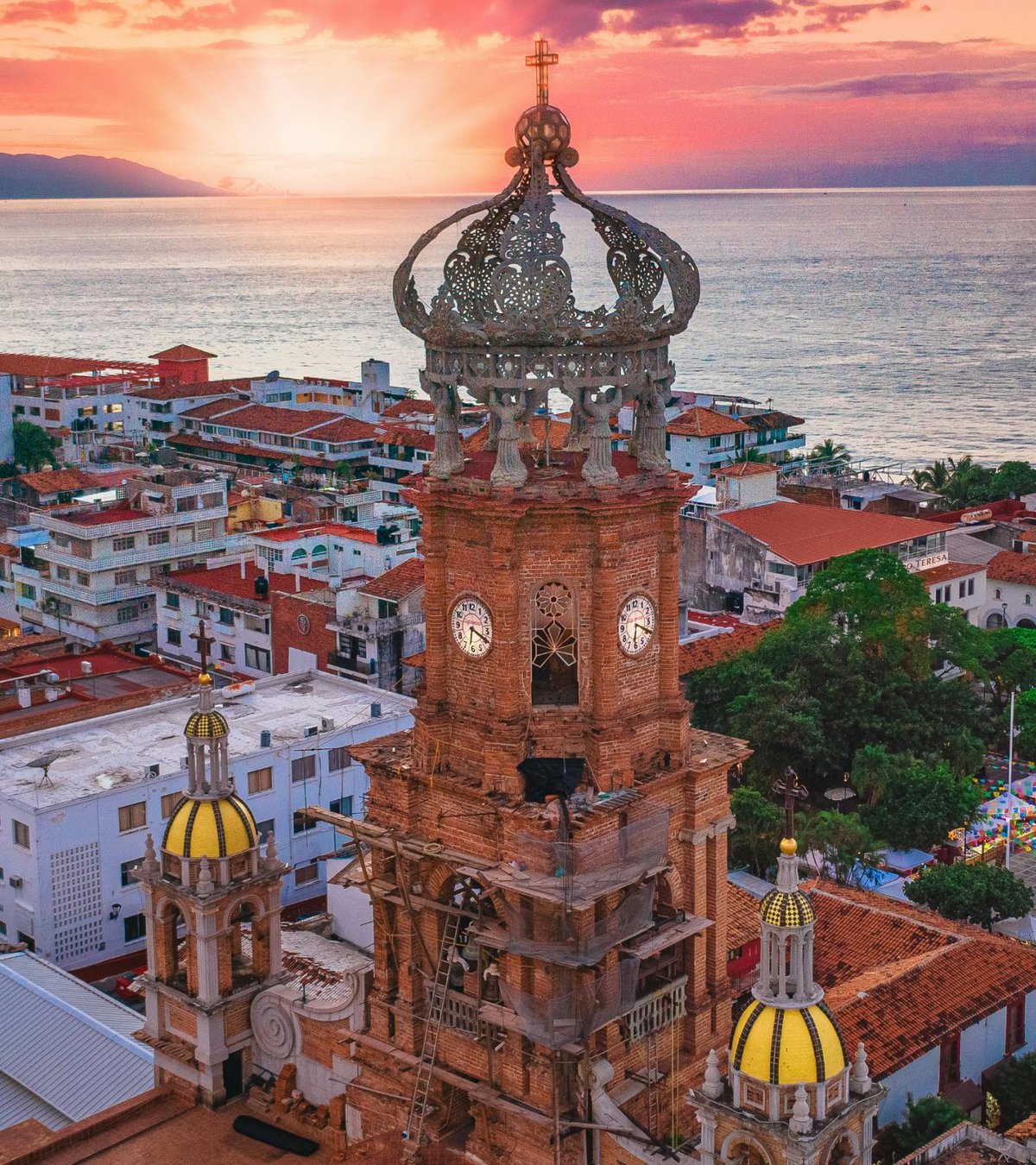 Scenic coastal views and golden Pacific shores of Puerto Vallarta Mexico