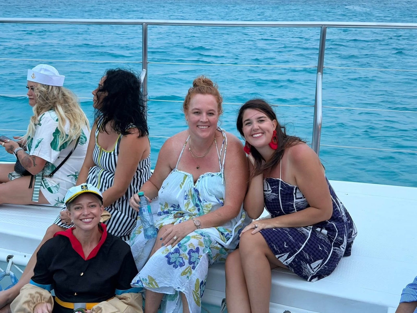 Sailing the turquoise waters of the Caribbean Sea aboard our private chartered catamaran to Isla Mujeres