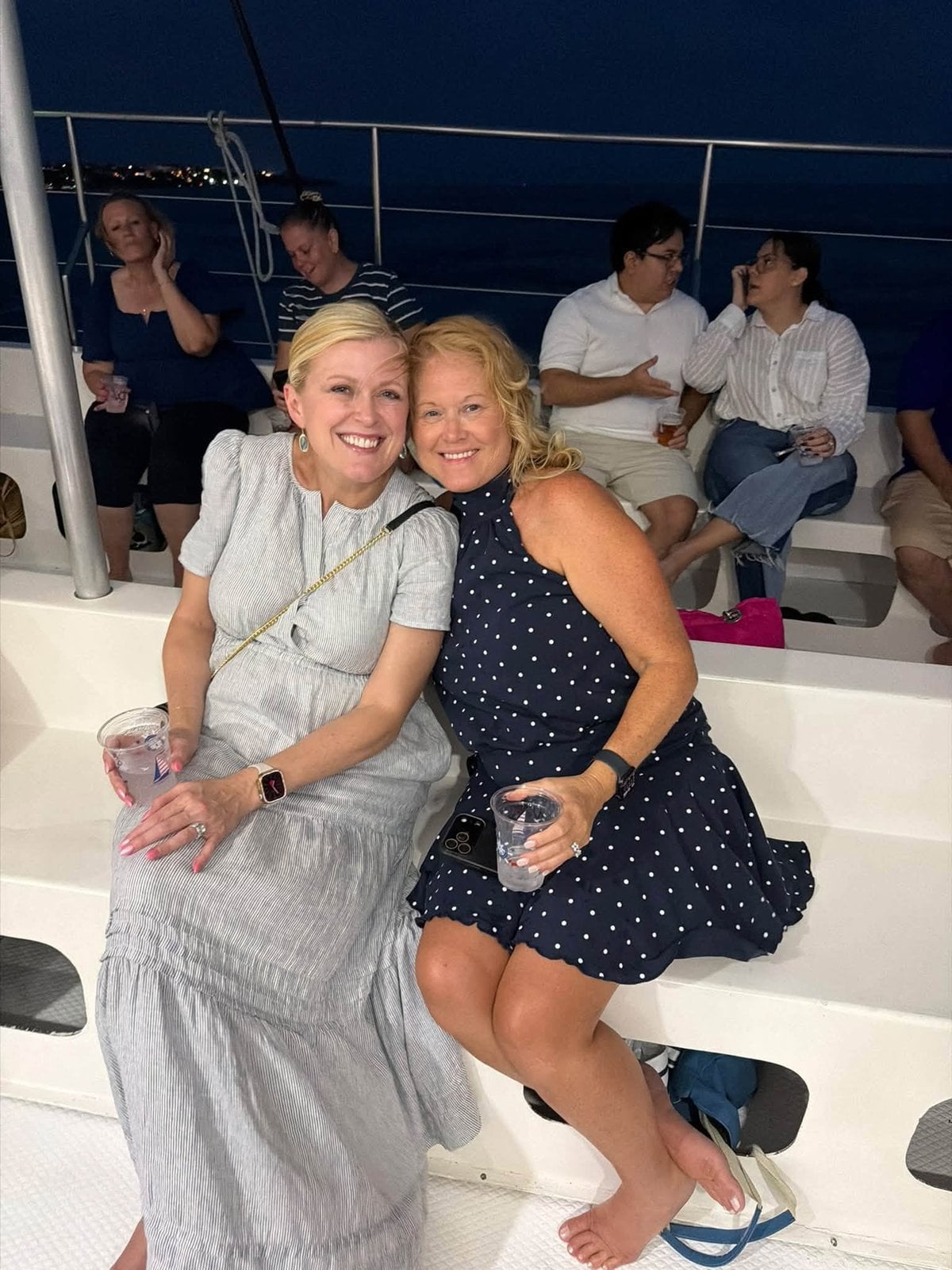 Taking in the ocean breezes and turquoise seas on the private catamaran charter