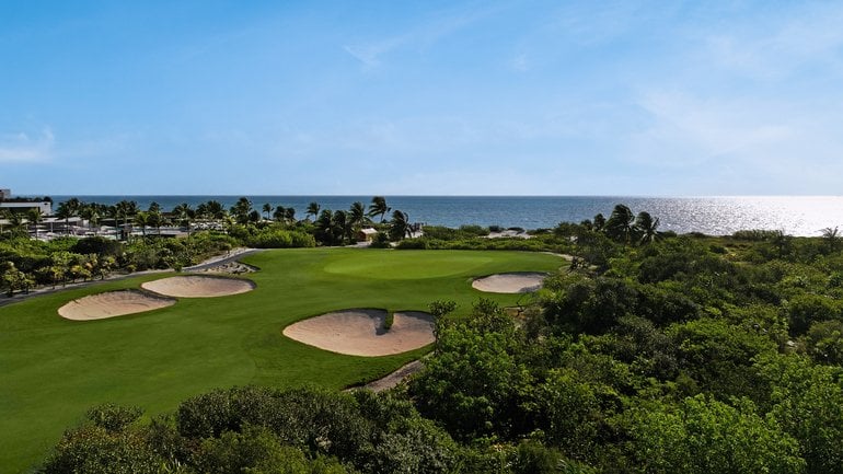 Greg Norman designed Playa Mujeres Golf Club course near Atelier resort