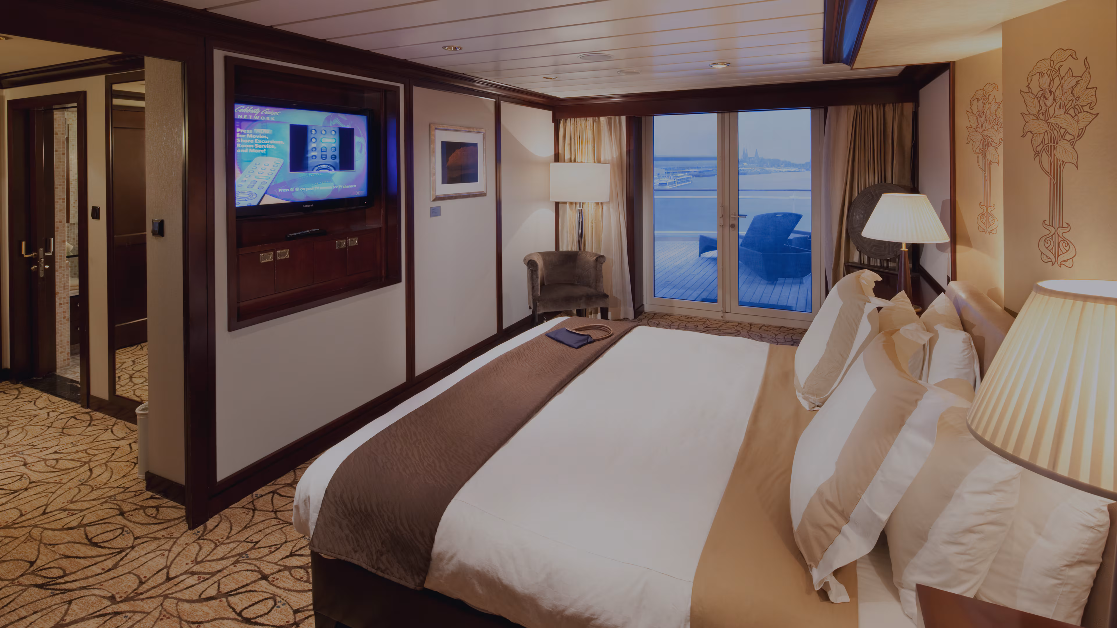 Celebrity Cruises The Retreat Penthouse Suite Master Bedroom