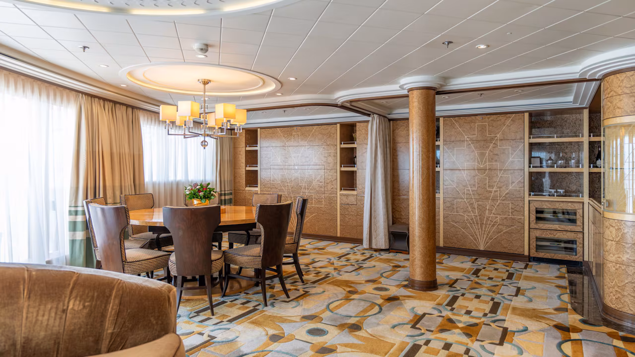 Disney Cruise Line Concierge Royal Suite Living Room with Verandah