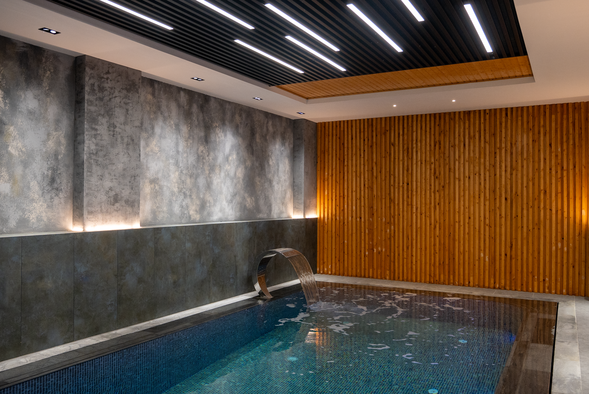 Modern Minimalist Luxury Spa at Lanserhof with Mountain Views
