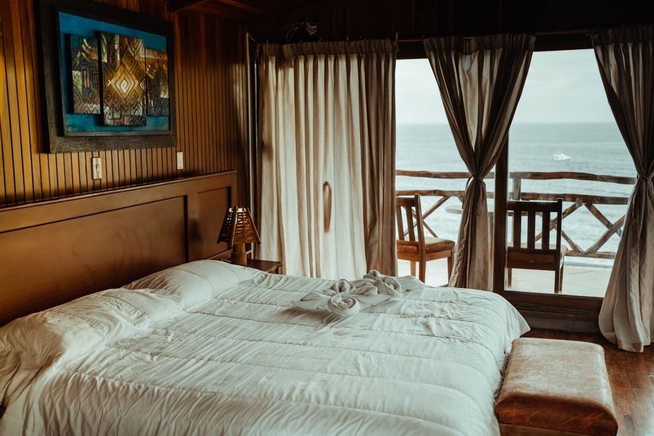 Luxury travel advisor conducting professional site inspection of presidential suite at 5-star resort
