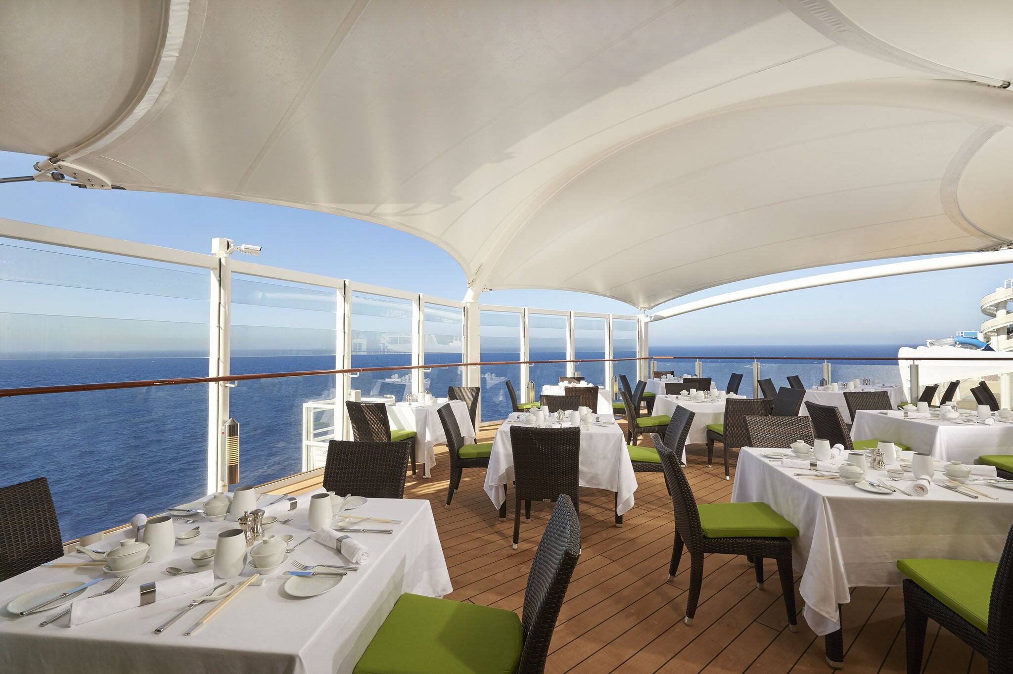 The Haven Private Restaurant Outdoor Terrace Dining by NCL