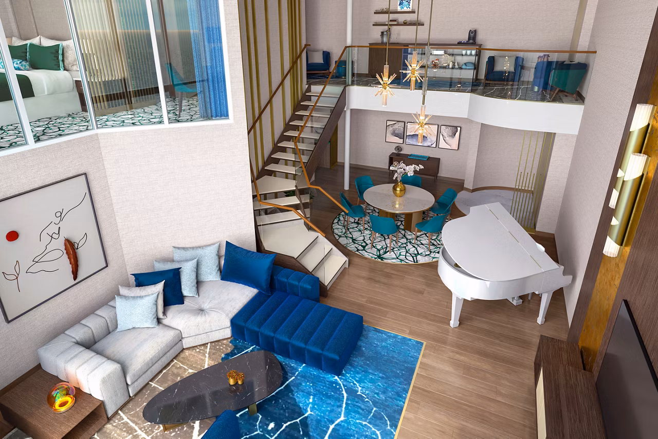 Royal Caribbean Star Class Royal Loft Suite with Floor-to-Ceiling Ocean Views