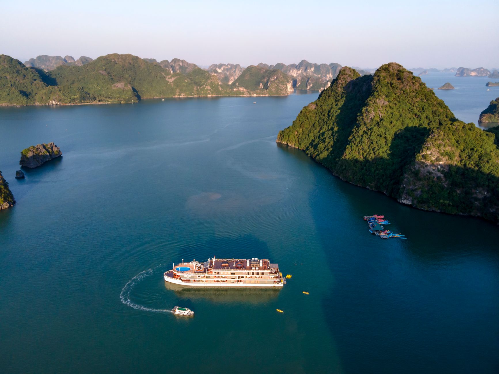 Seabourn Cruise Ship Anchored in Stunning Fjord
