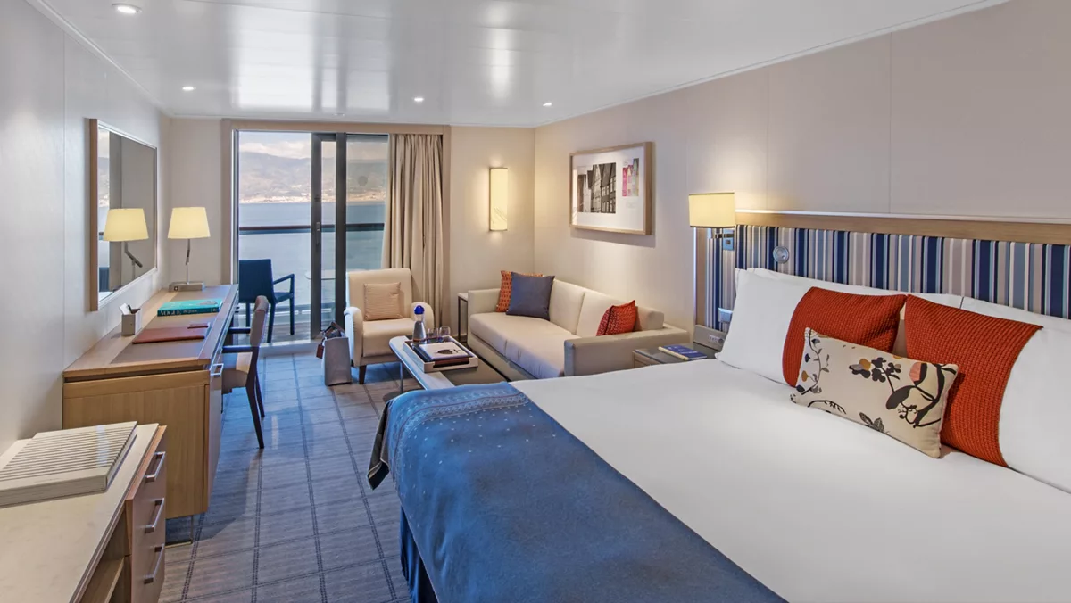Viking Longship French Balcony Stateroom Floor-to-Ceiling Windows