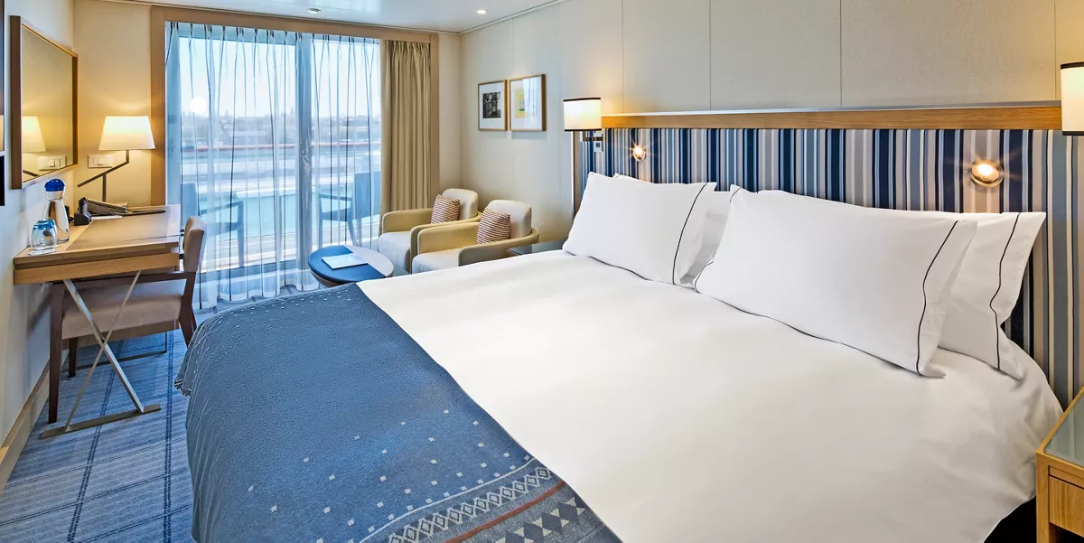 Viking Longship Veranda Stateroom with Private Walk-Out Balcony