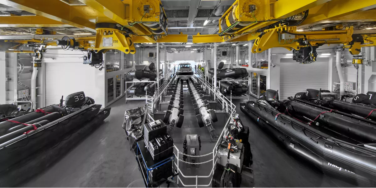 Viking Expedition Cruises The Hangar Enclosed Slipway and Submarines