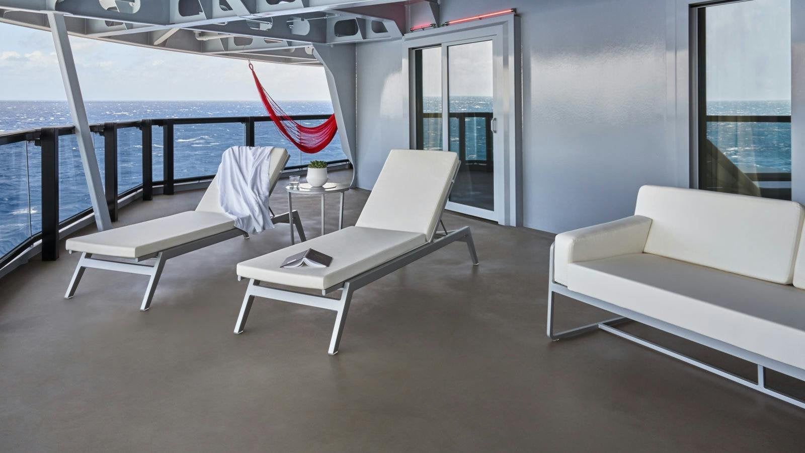 Cheeky Corner Suite wrap-around aft terrace