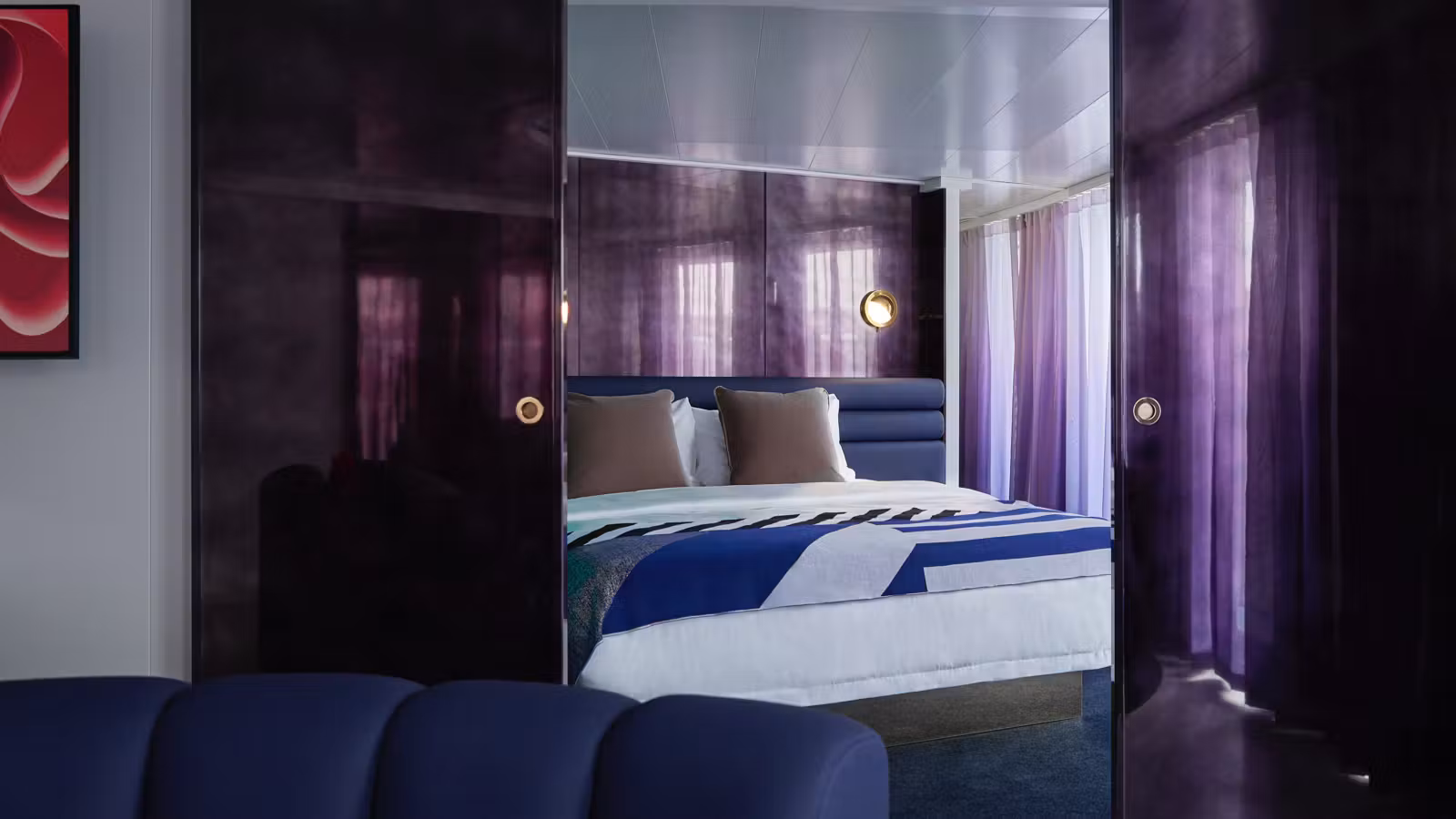 Official Virgin Voyages Mega RockStar Massive Suite Bedroom