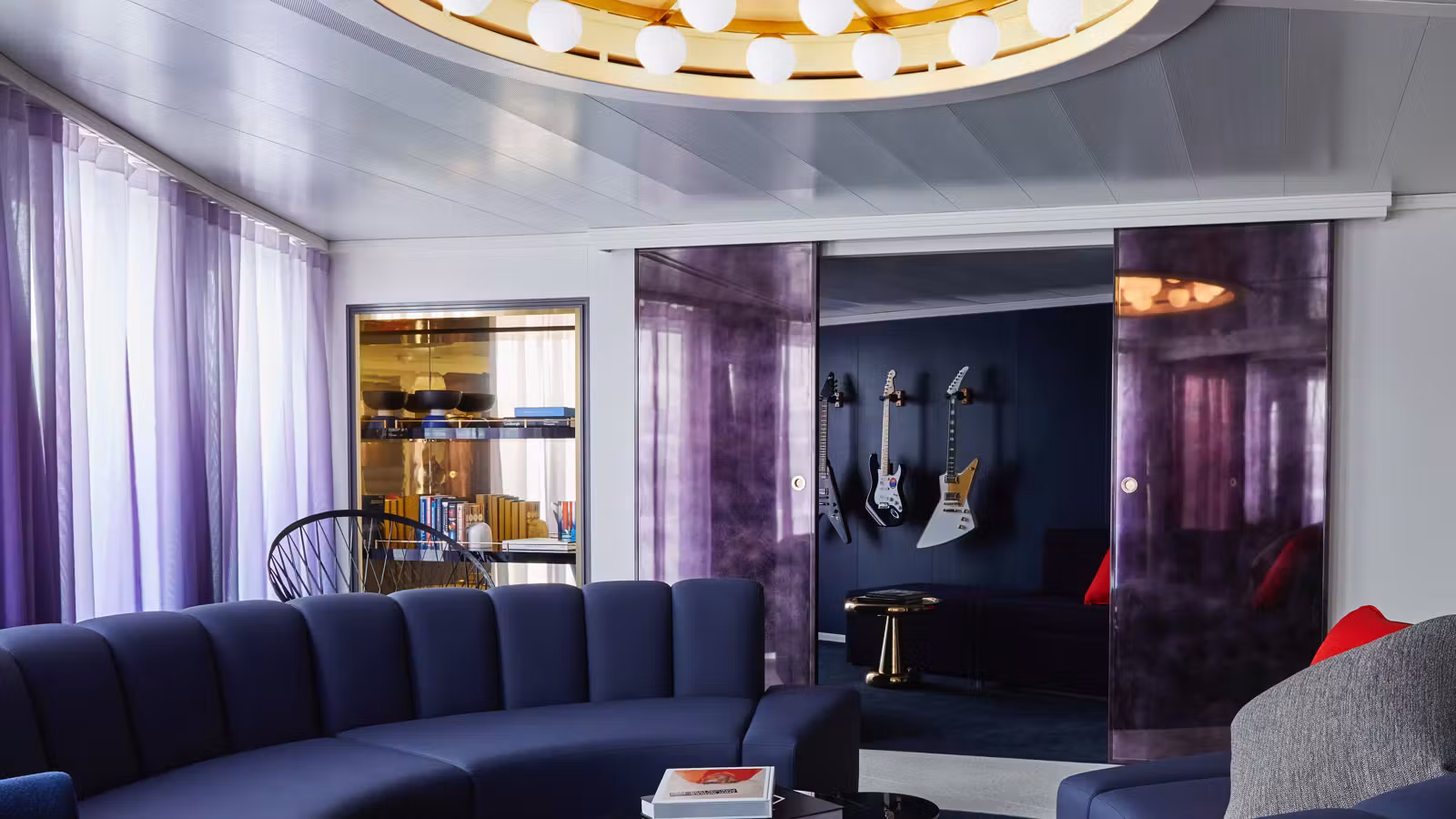 Official Virgin Voyages Mega RockStar Massive Suite Living Room