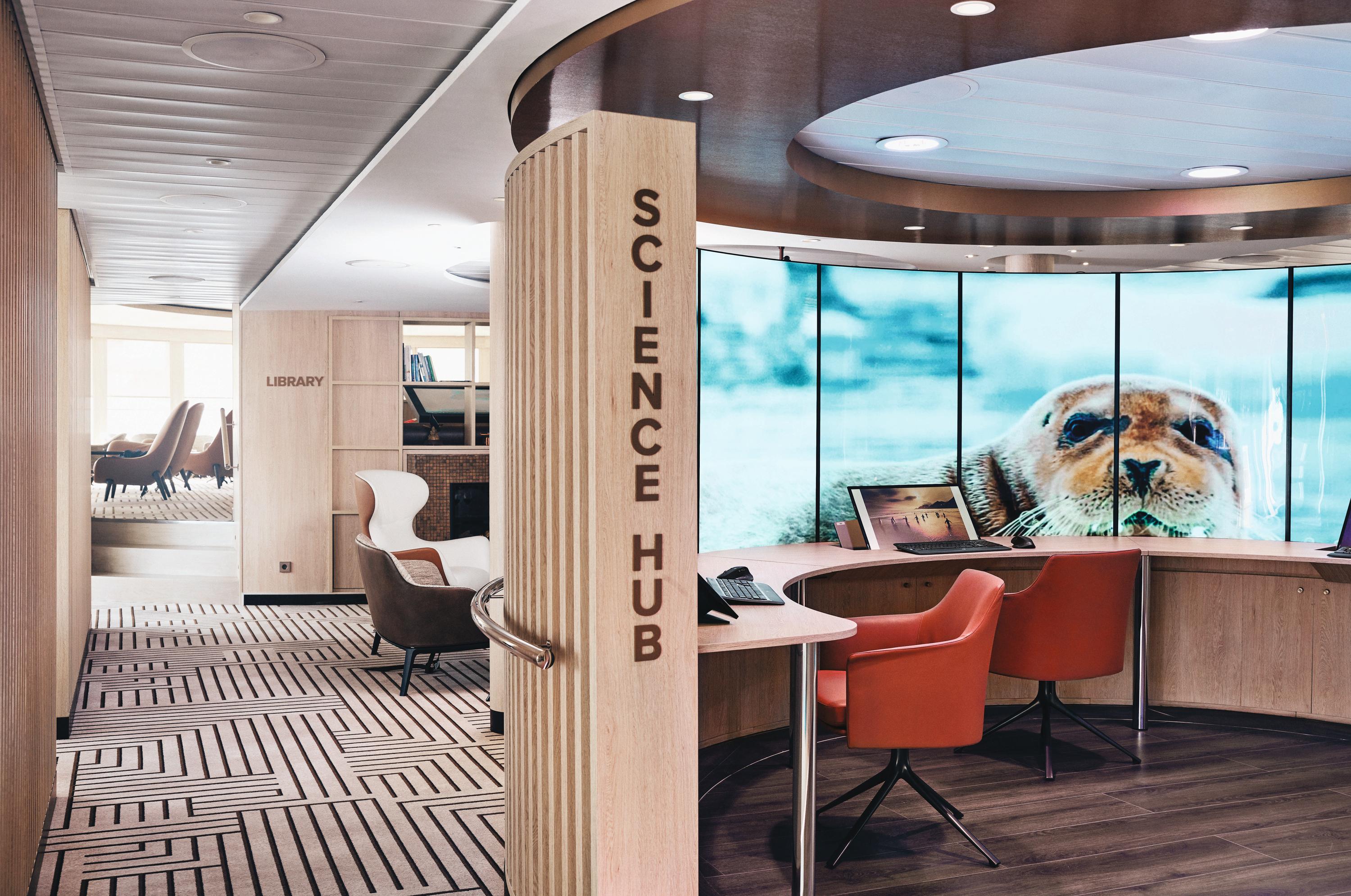 OM System Science Hub and research laboratory aboard National Geographic Endurance