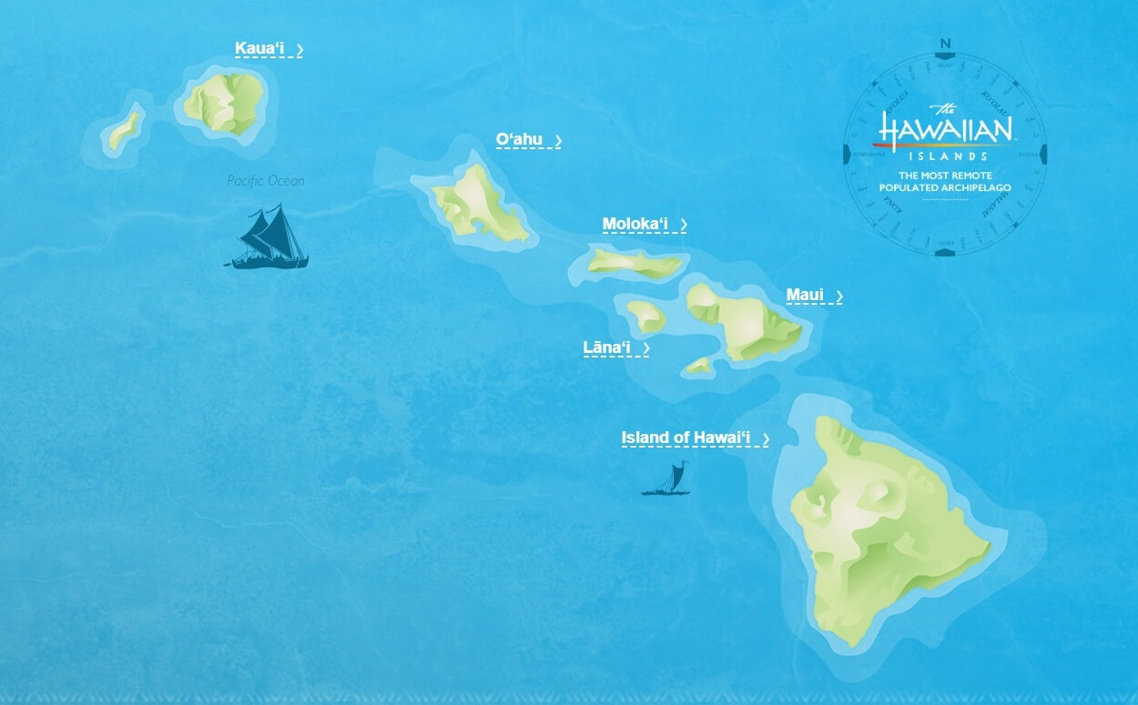 Hawaii map travel agents