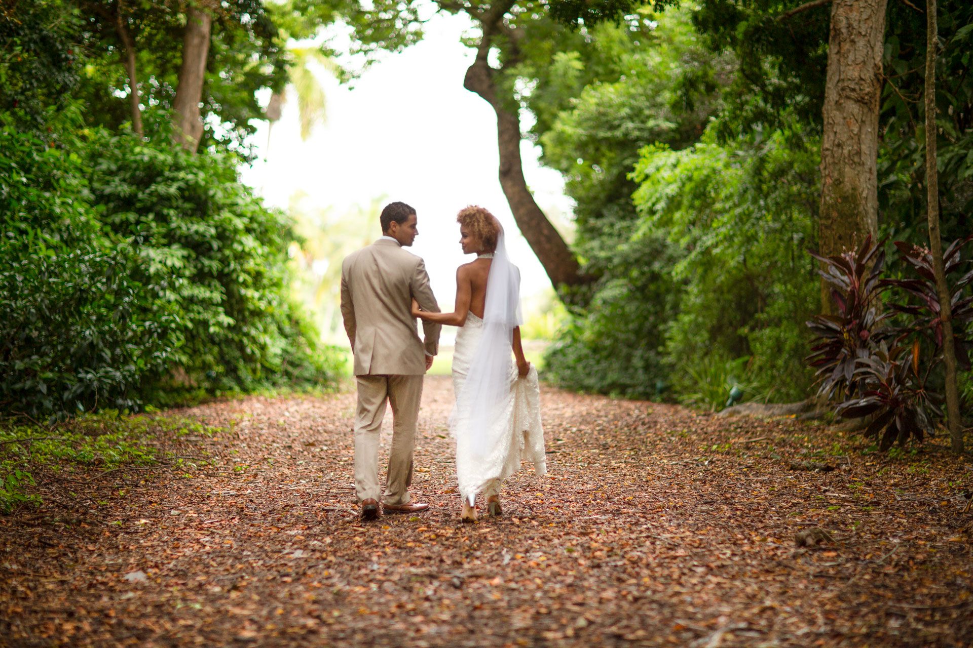 Elopement wedding in the forest