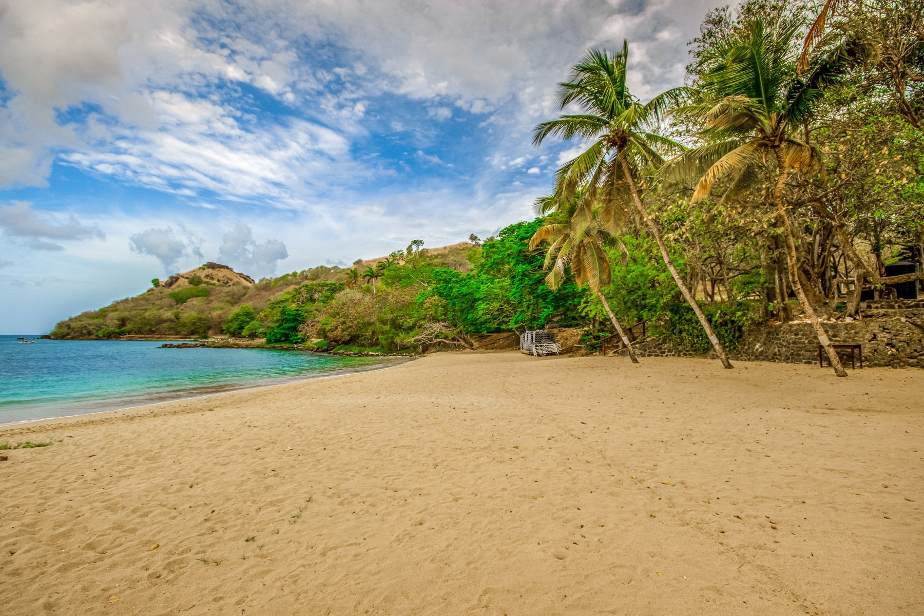 Beach at Pigeon Island Saint Lucia