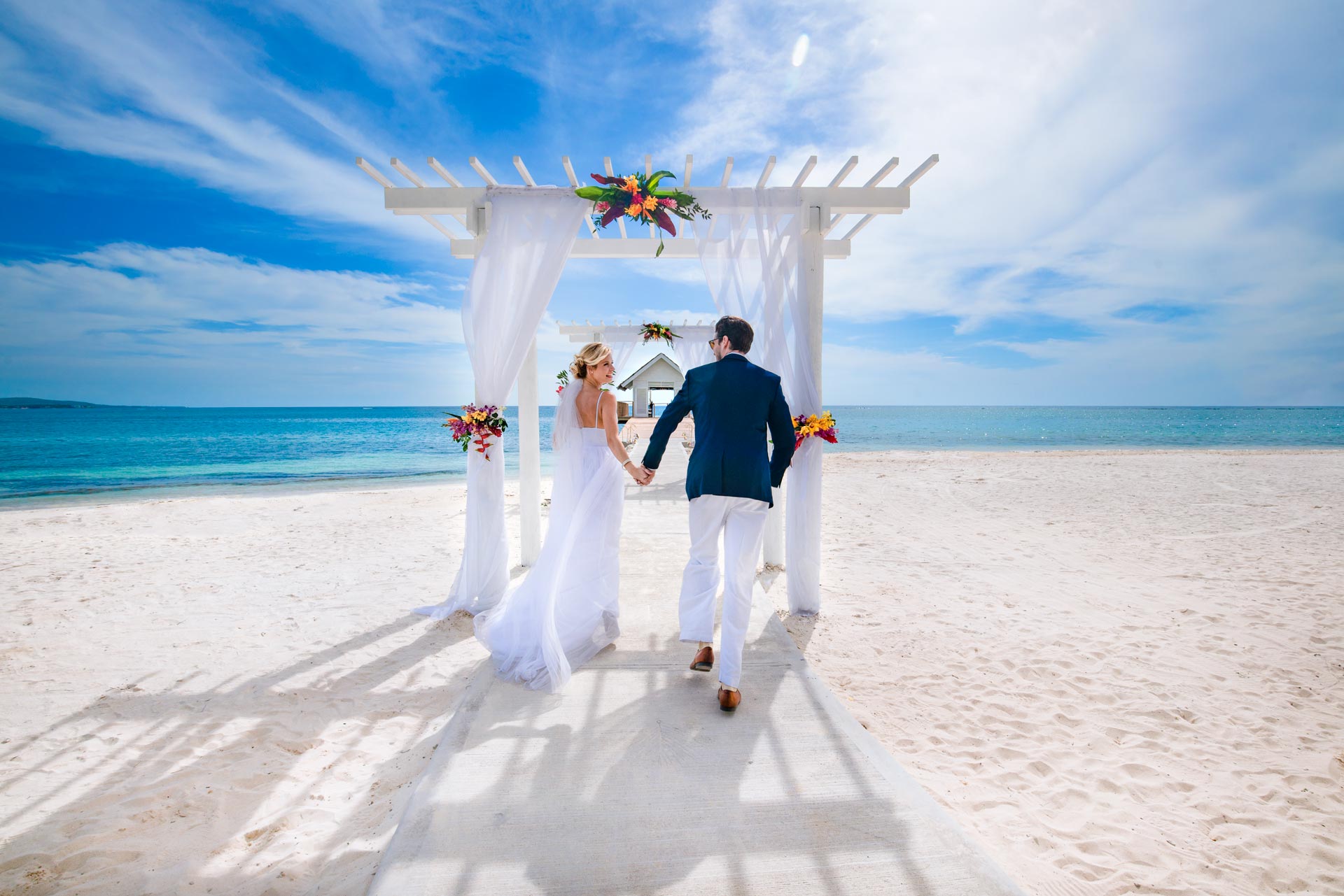 Overwater wedding chapel in Jamaica