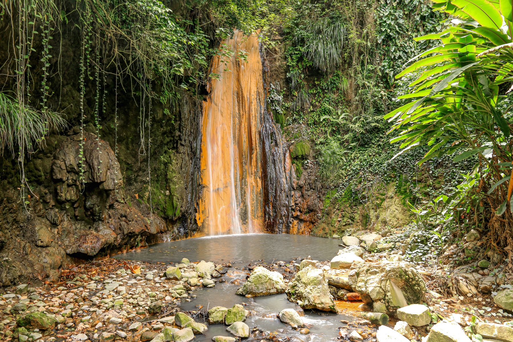 Diamond Waterfall in Saint Lucia