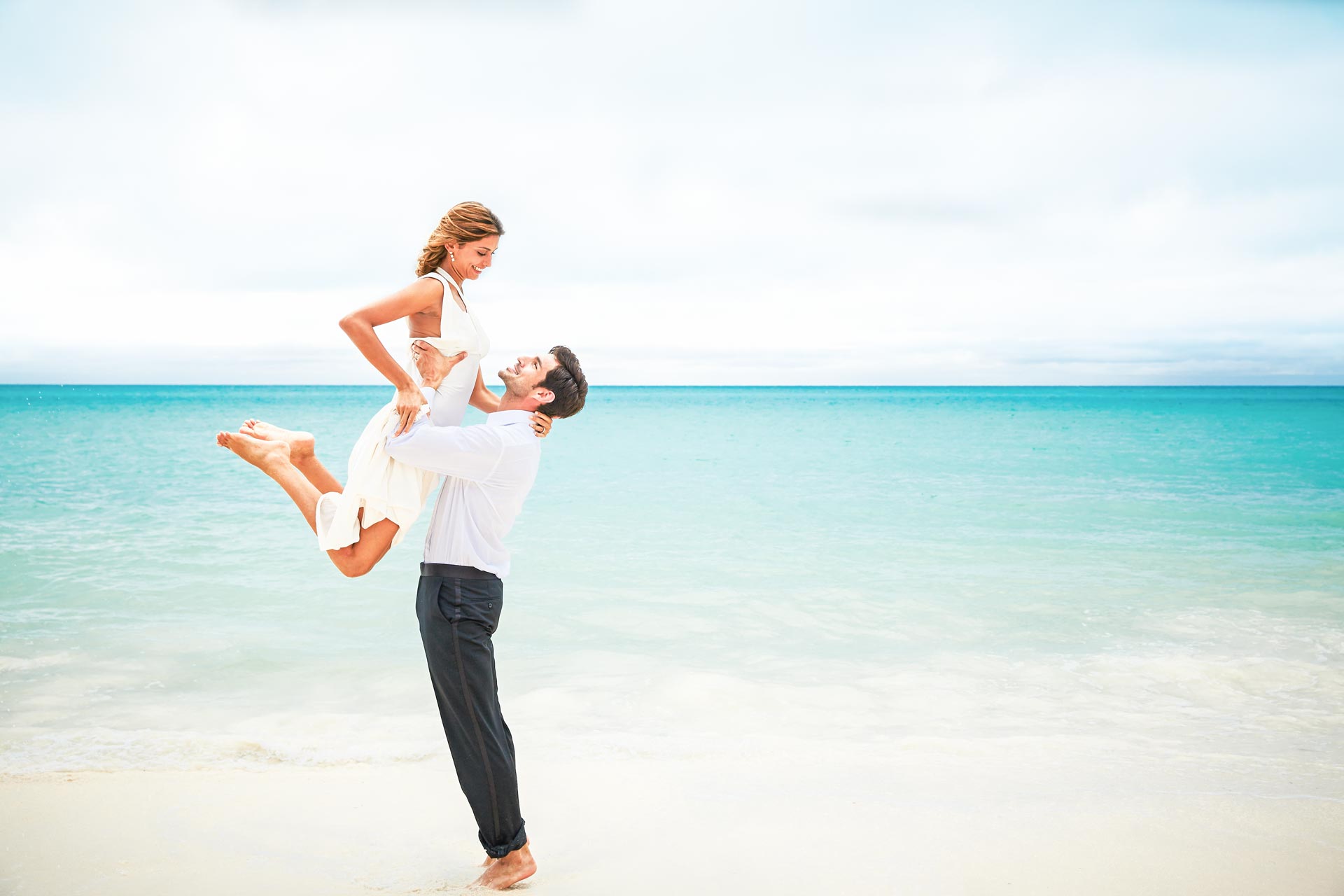 married couple on beach