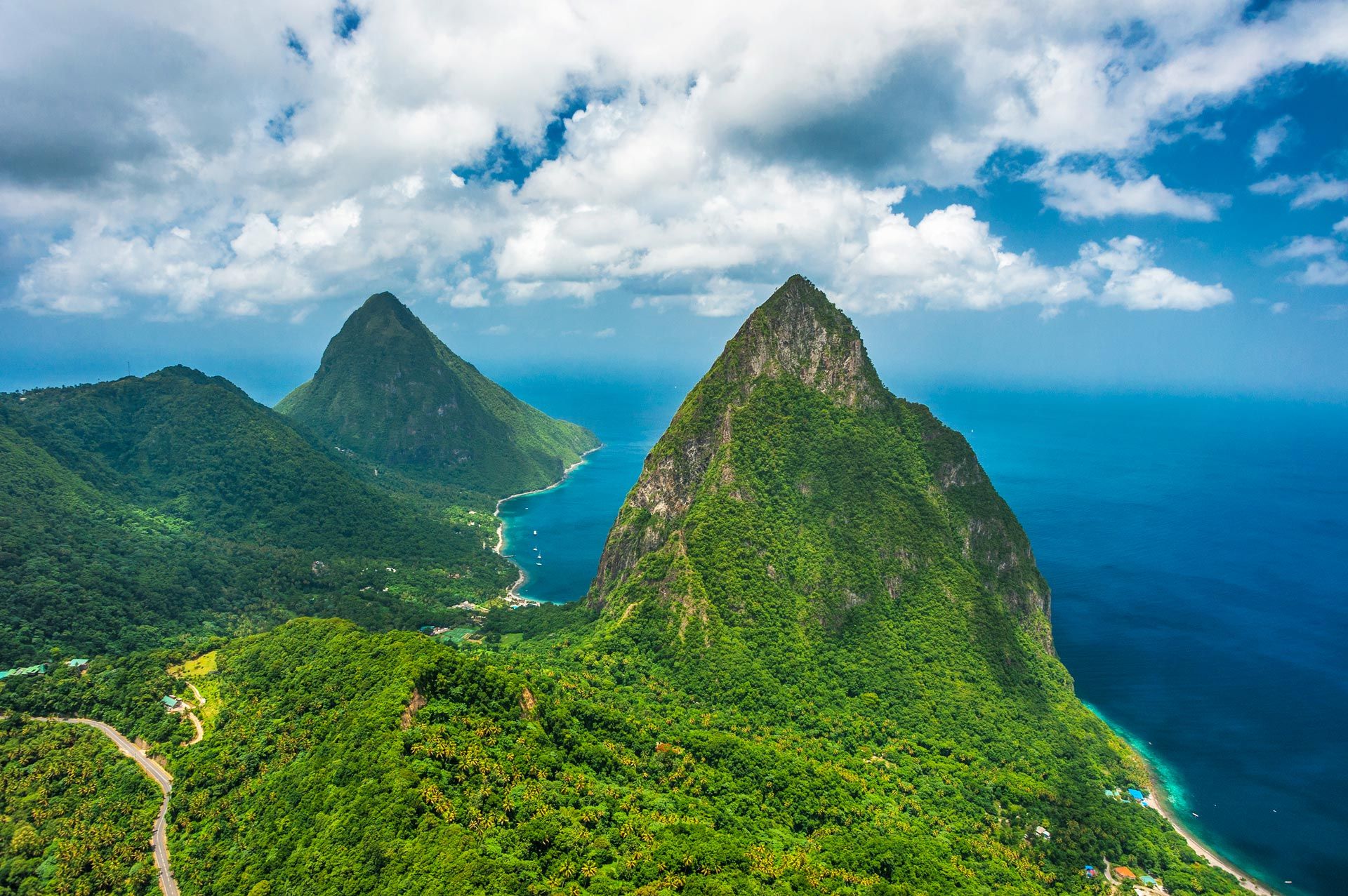 St. Lucia Pitons Mountains