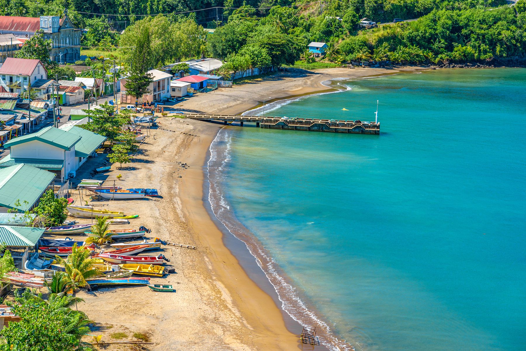 Anse La Raye tropical beach Saint Lucia