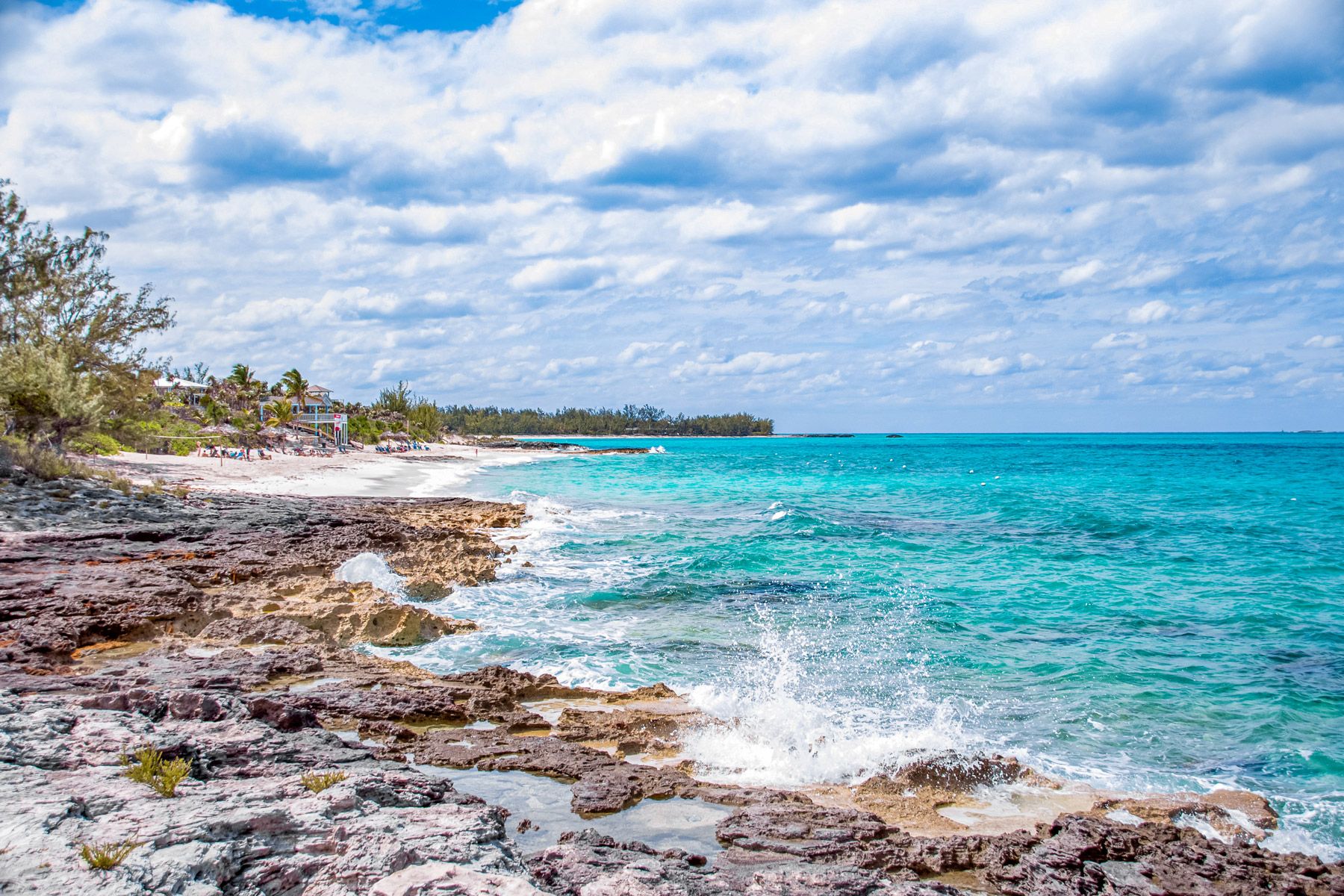 Unspoilt Caribbean beach Rose Island Bahamas