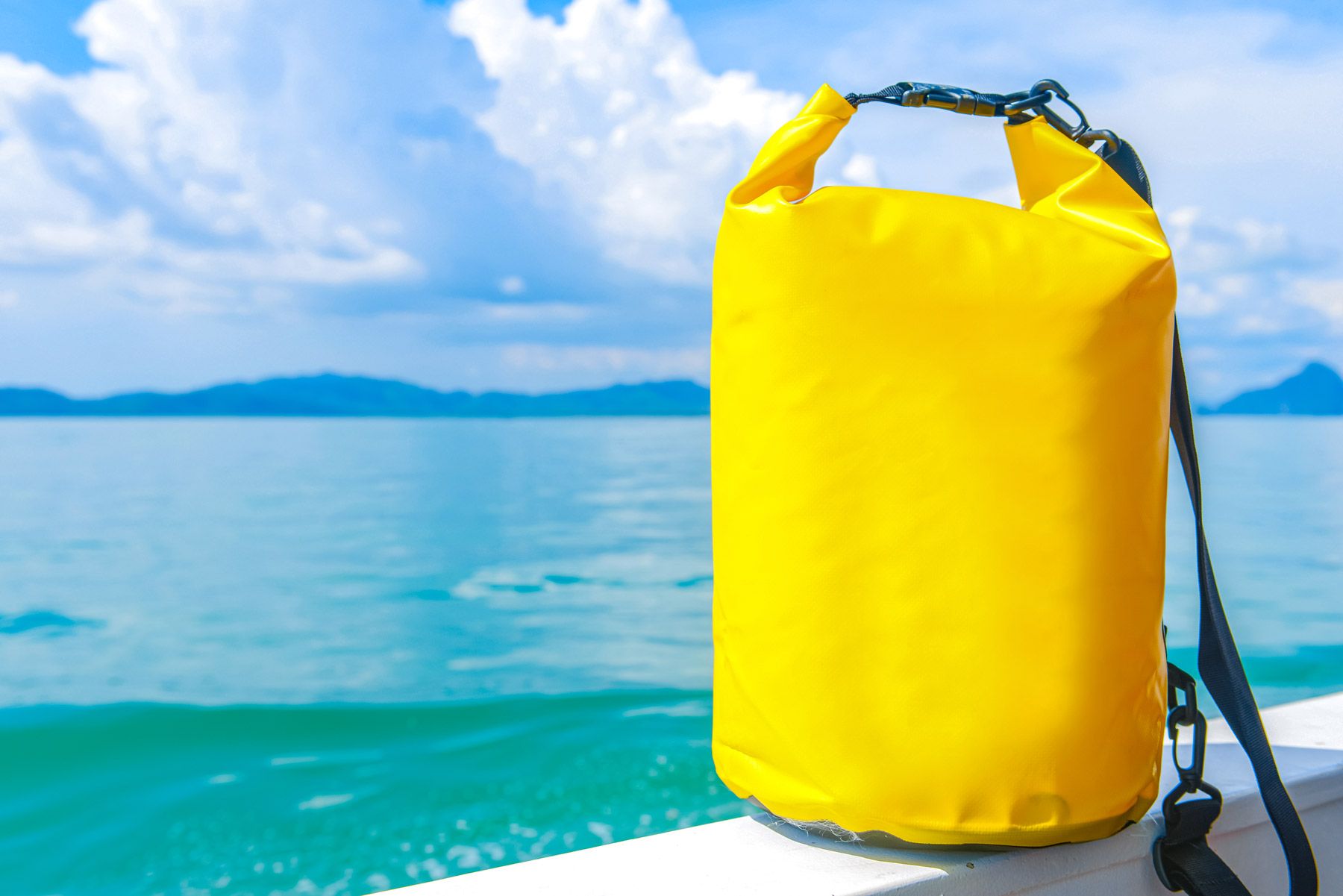 yellow waterproof travel bag