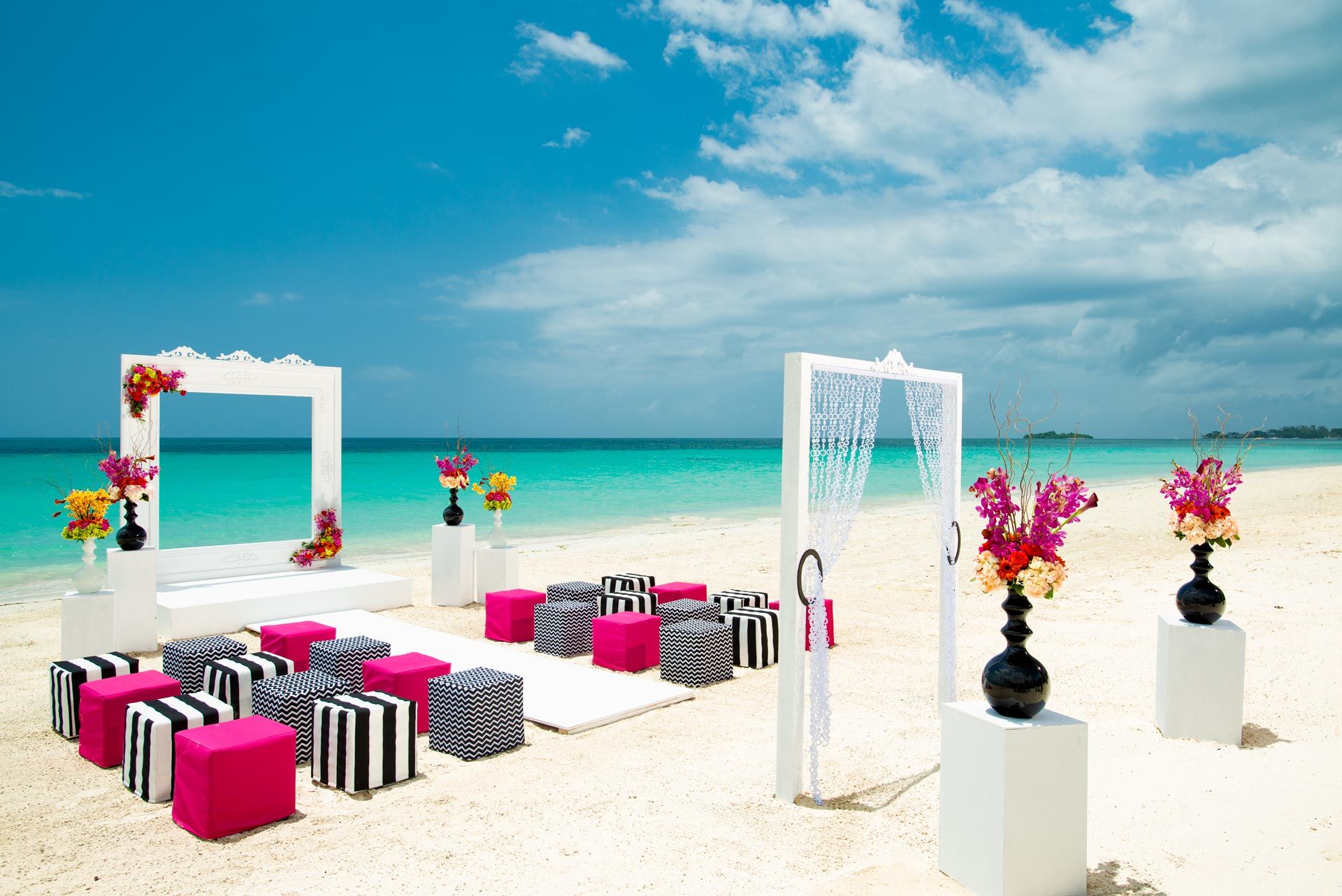 Ceremony set up beach wedding