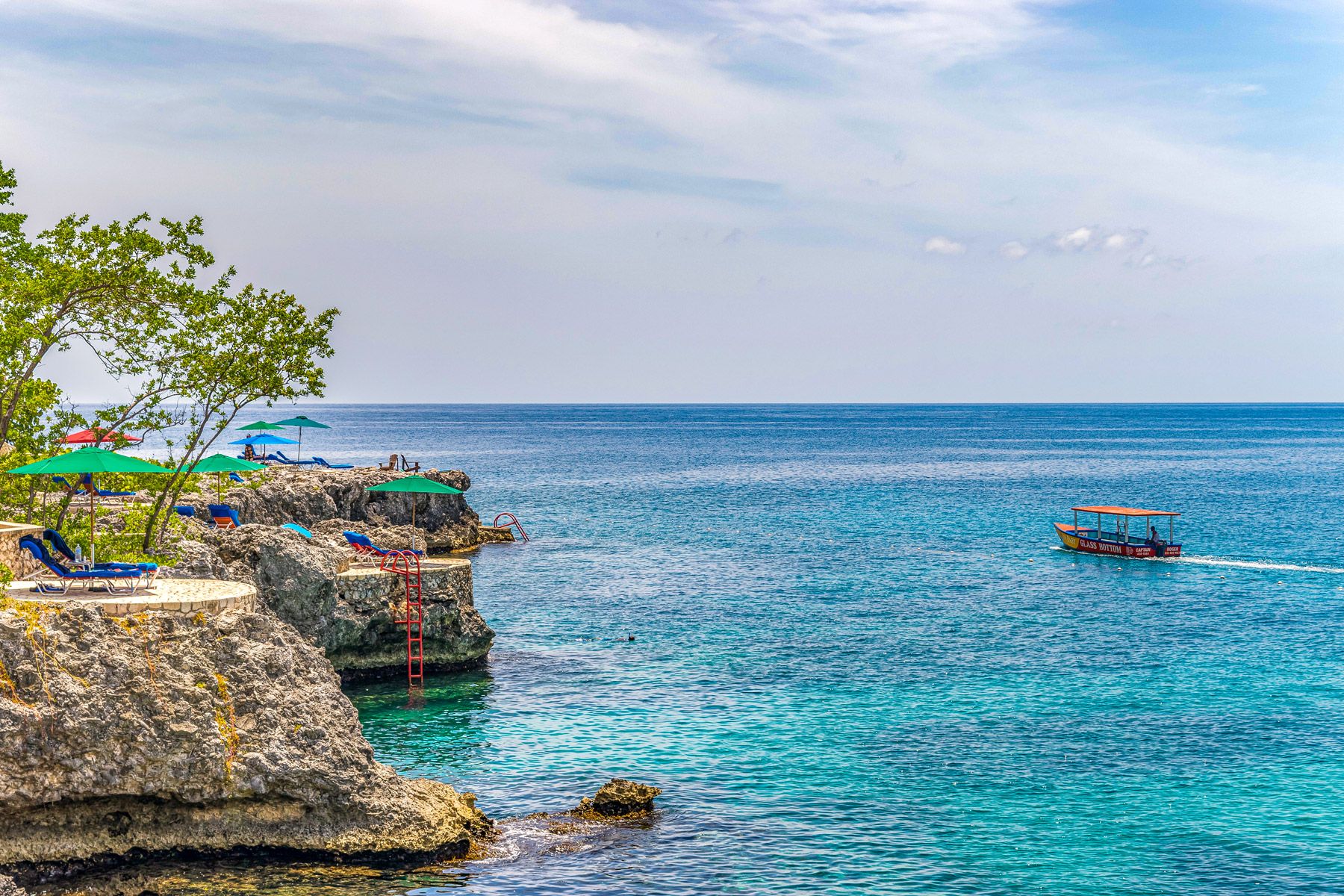 Rockhouse Hotel cliffs boat tour Negril Jamaica