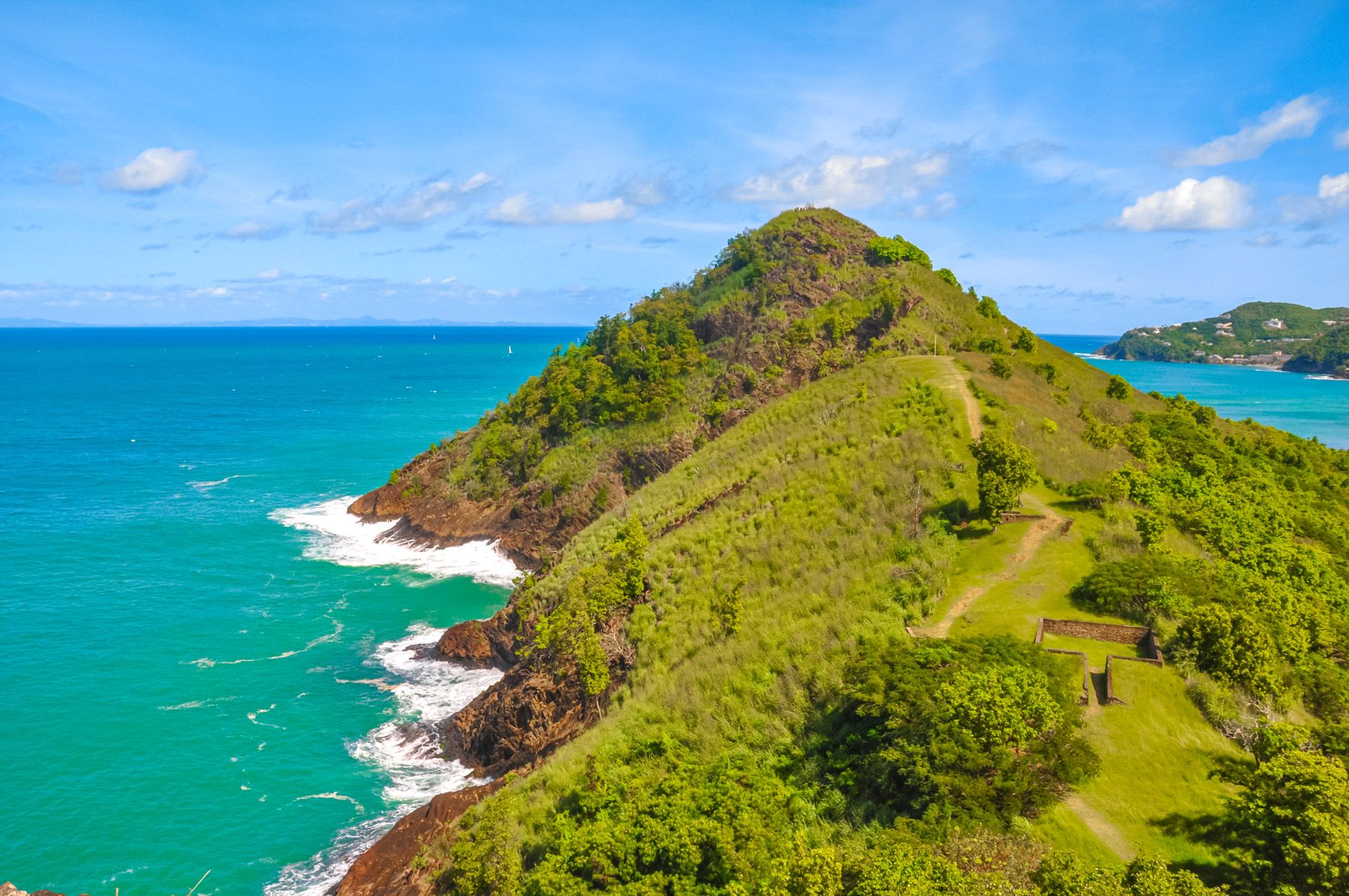 Pigeon Island Saint Lucia Mountain View